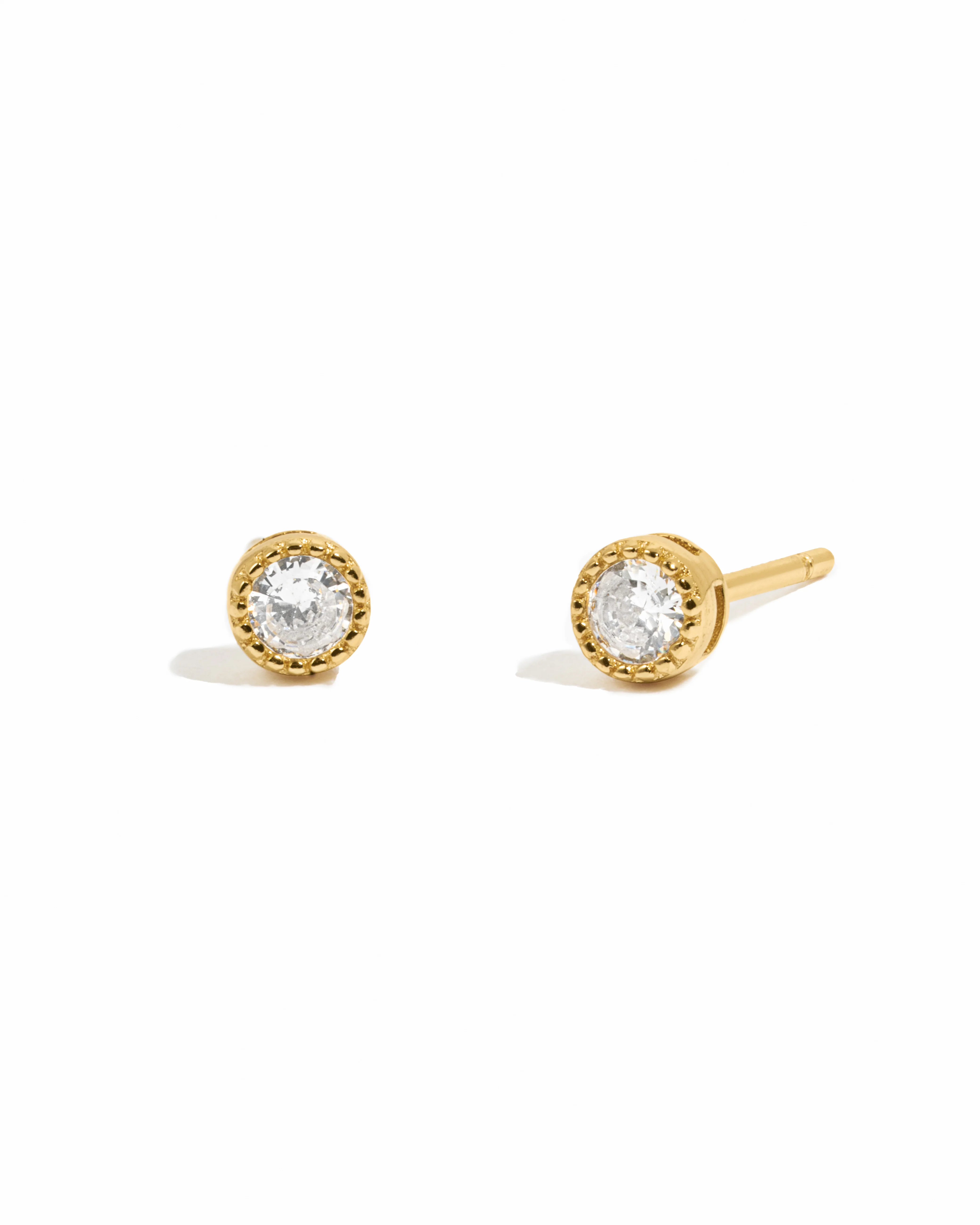 4mm Diamond Stud Earrings