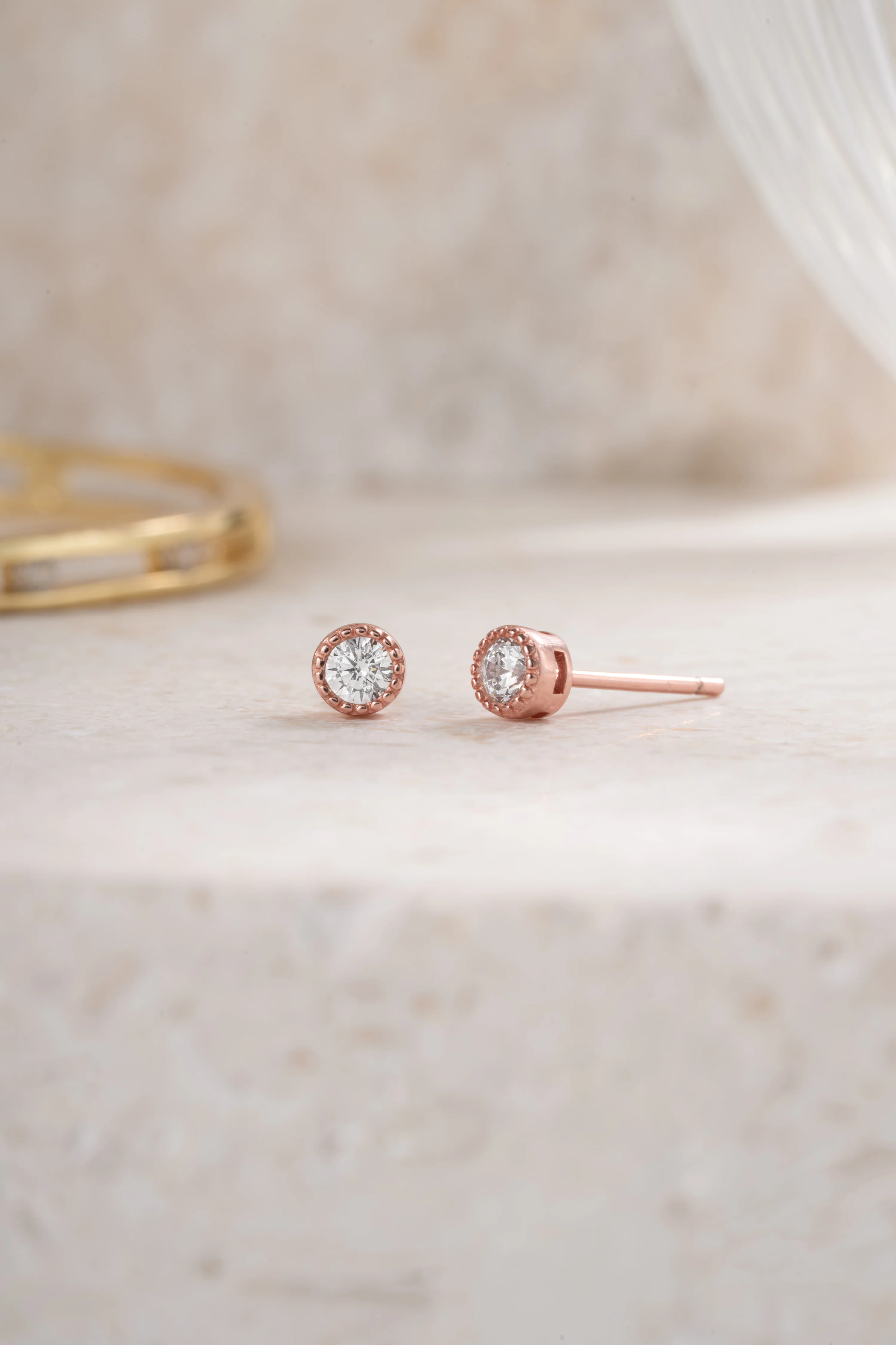 4mm Diamond Stud Earrings - Image 10