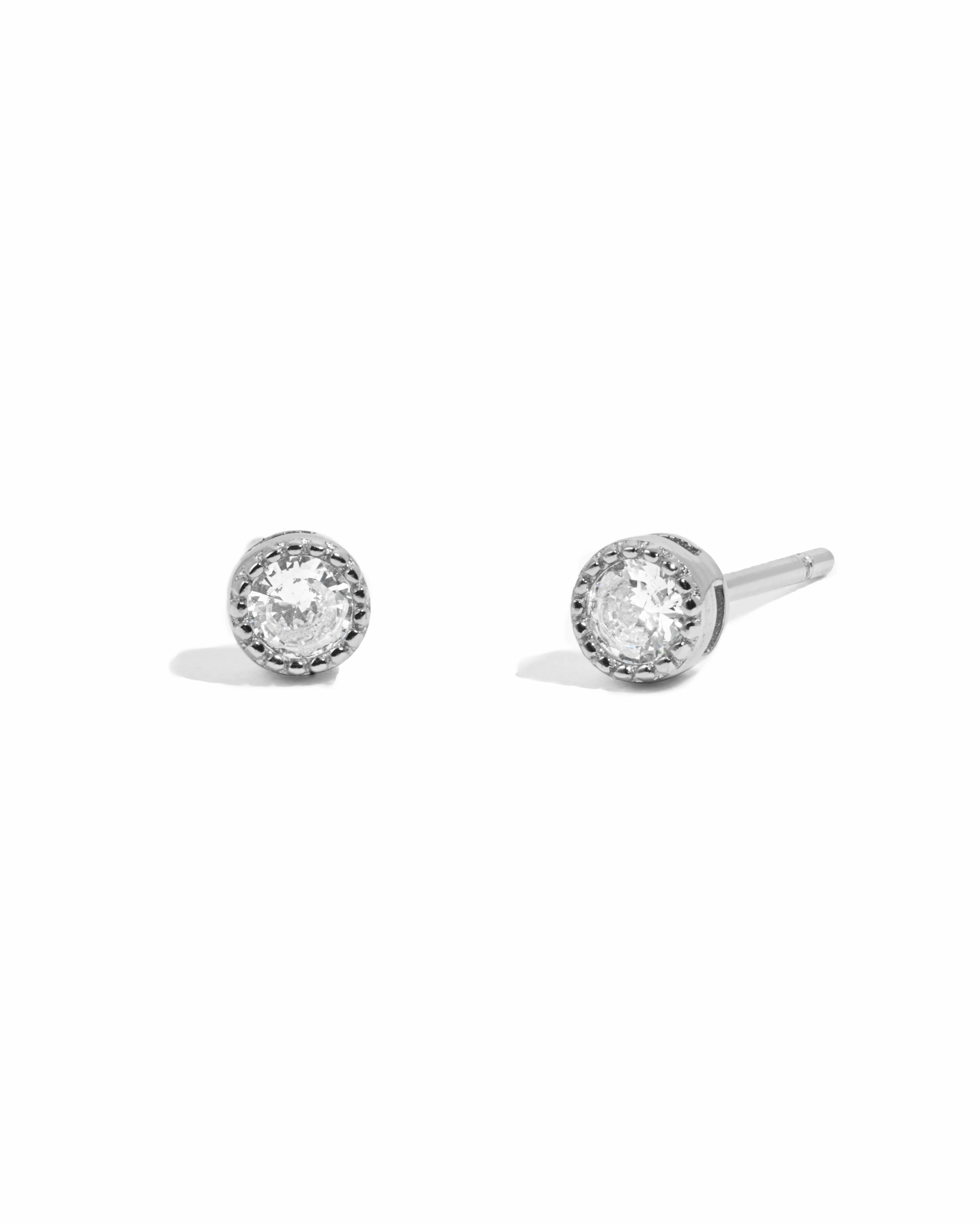 4mm Diamond Stud Earrings - Image 11