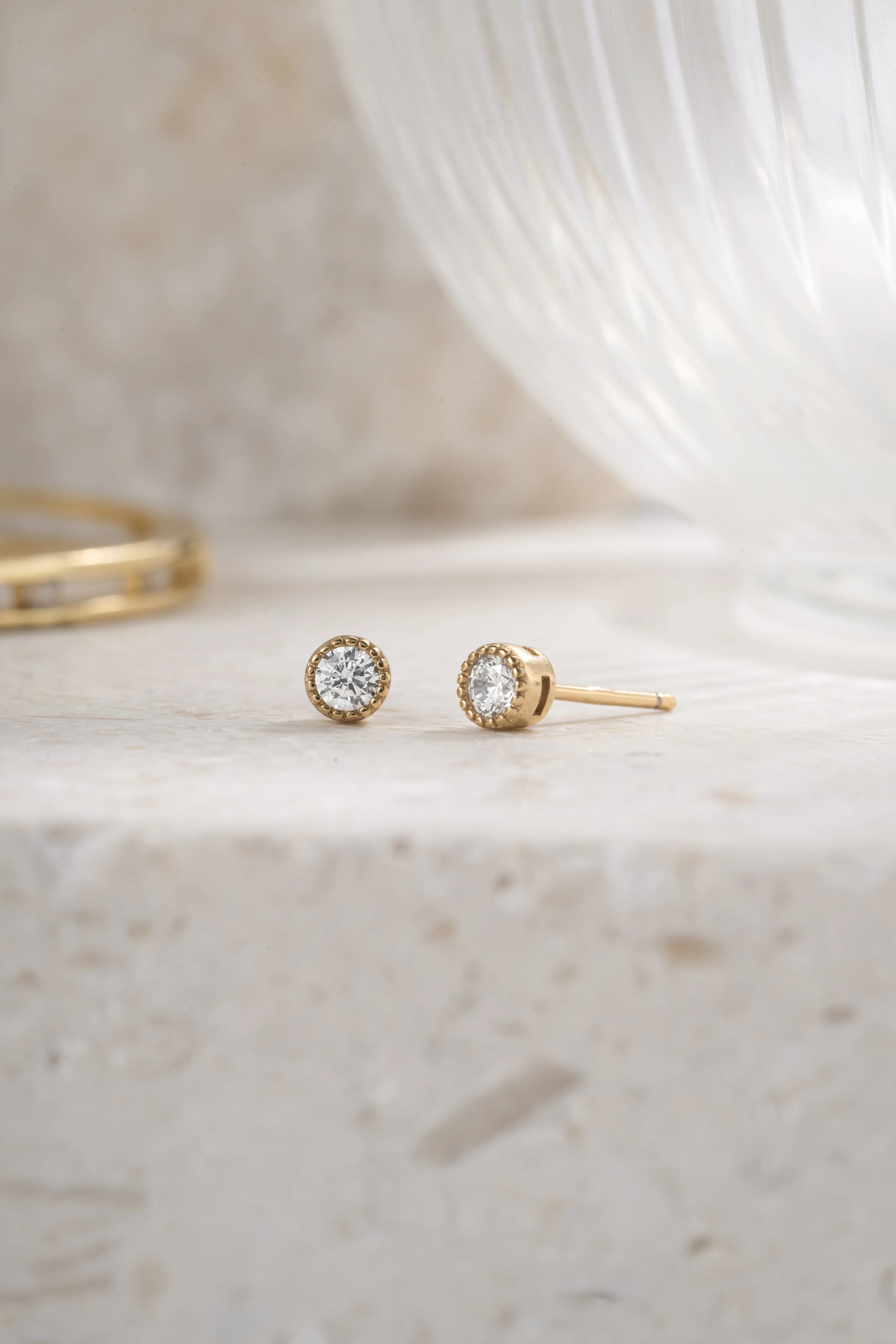4mm Diamond Stud Earrings - Image 7