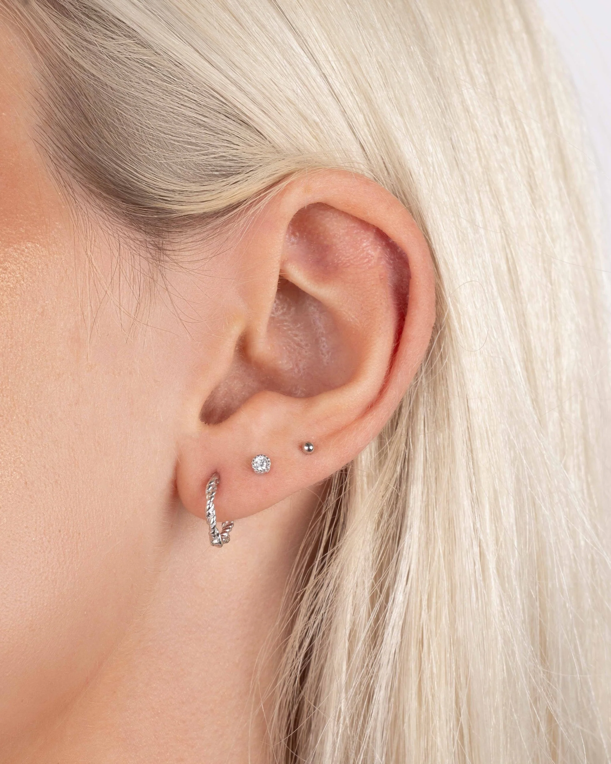 2.5mm Diamond Stud Earrings - Image 8