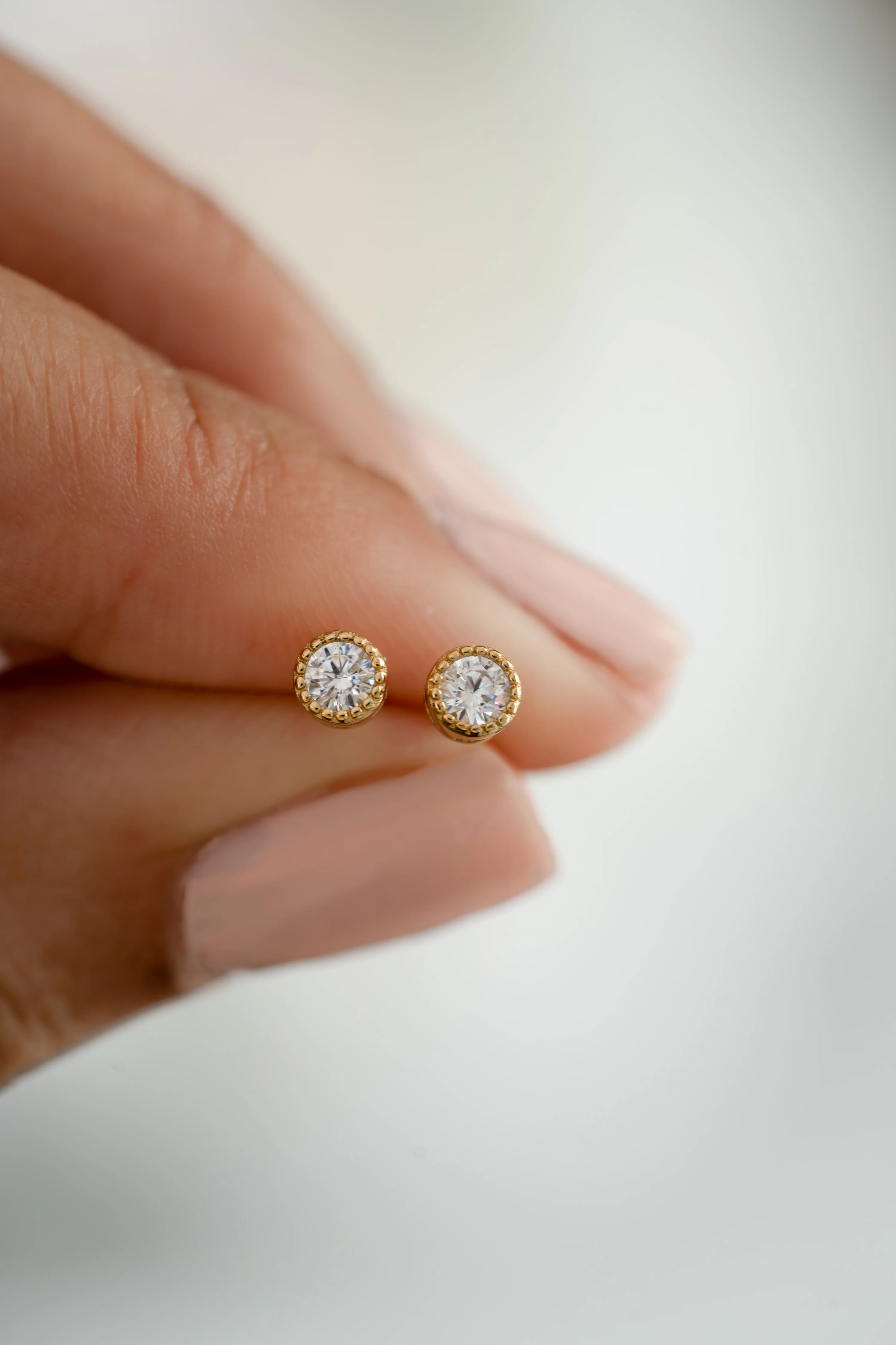 4mm Diamond Stud Earrings - Image 9