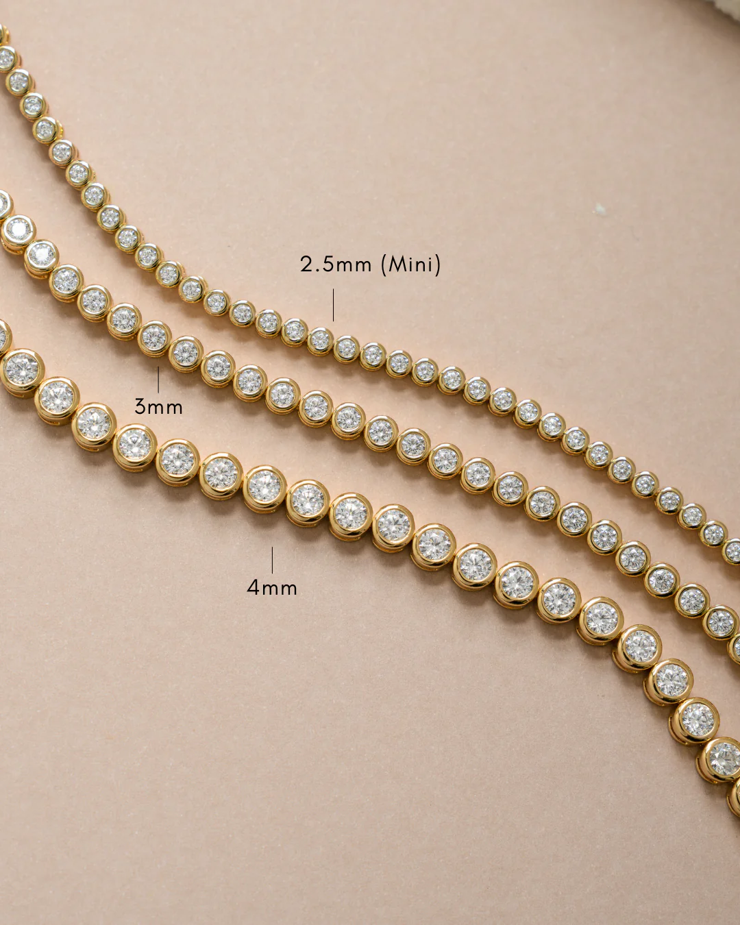4mm Round Bezel Tennis Bracelet - Image 11