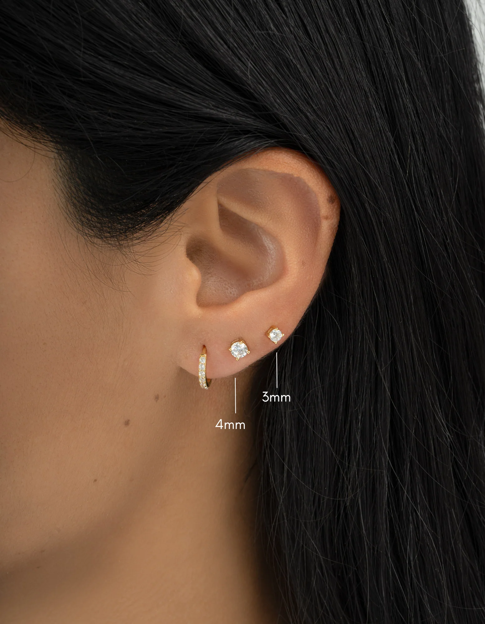 3mm Solitaire Studs - Image 2