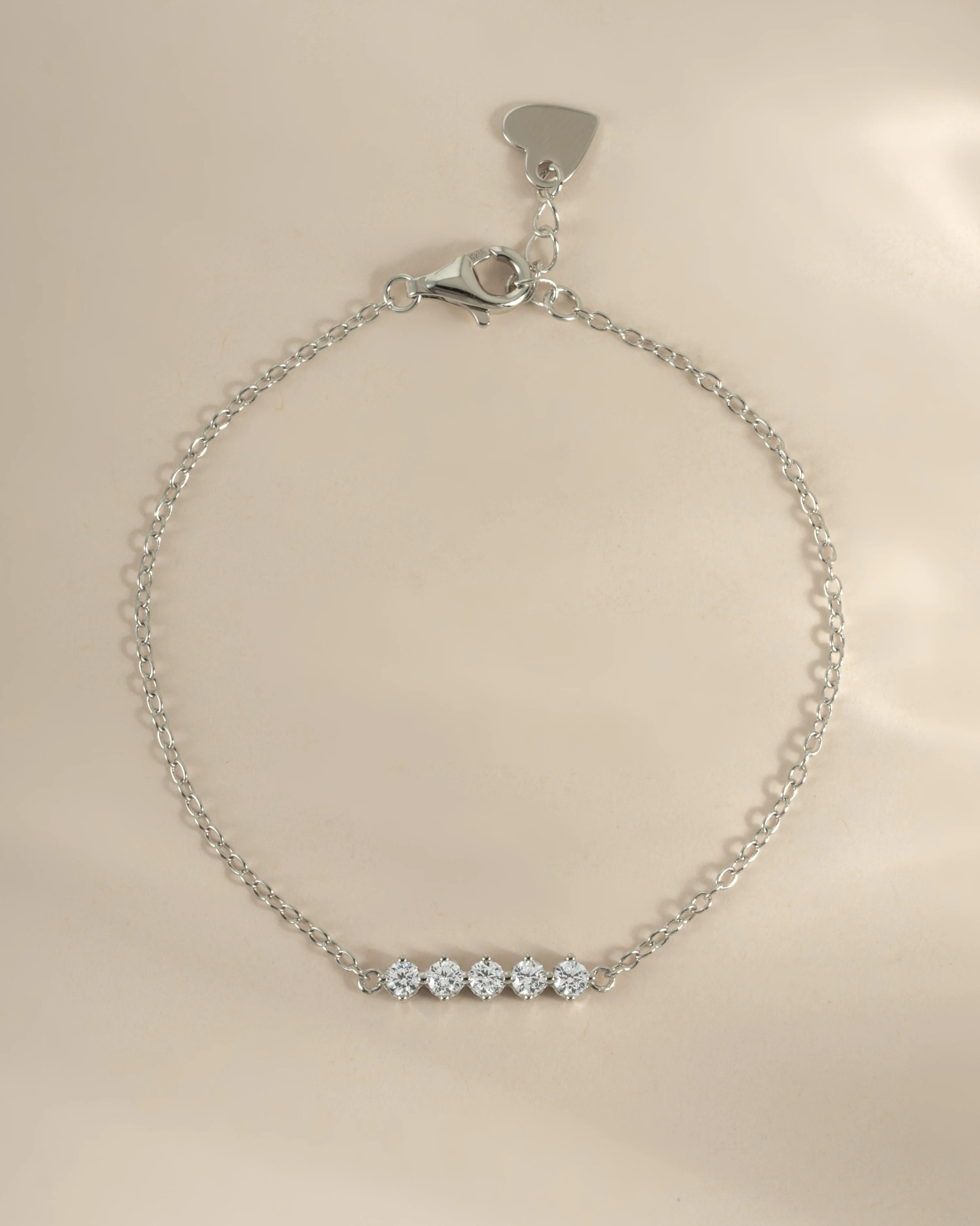 5 Stone Diamond Bracelet - Image 7