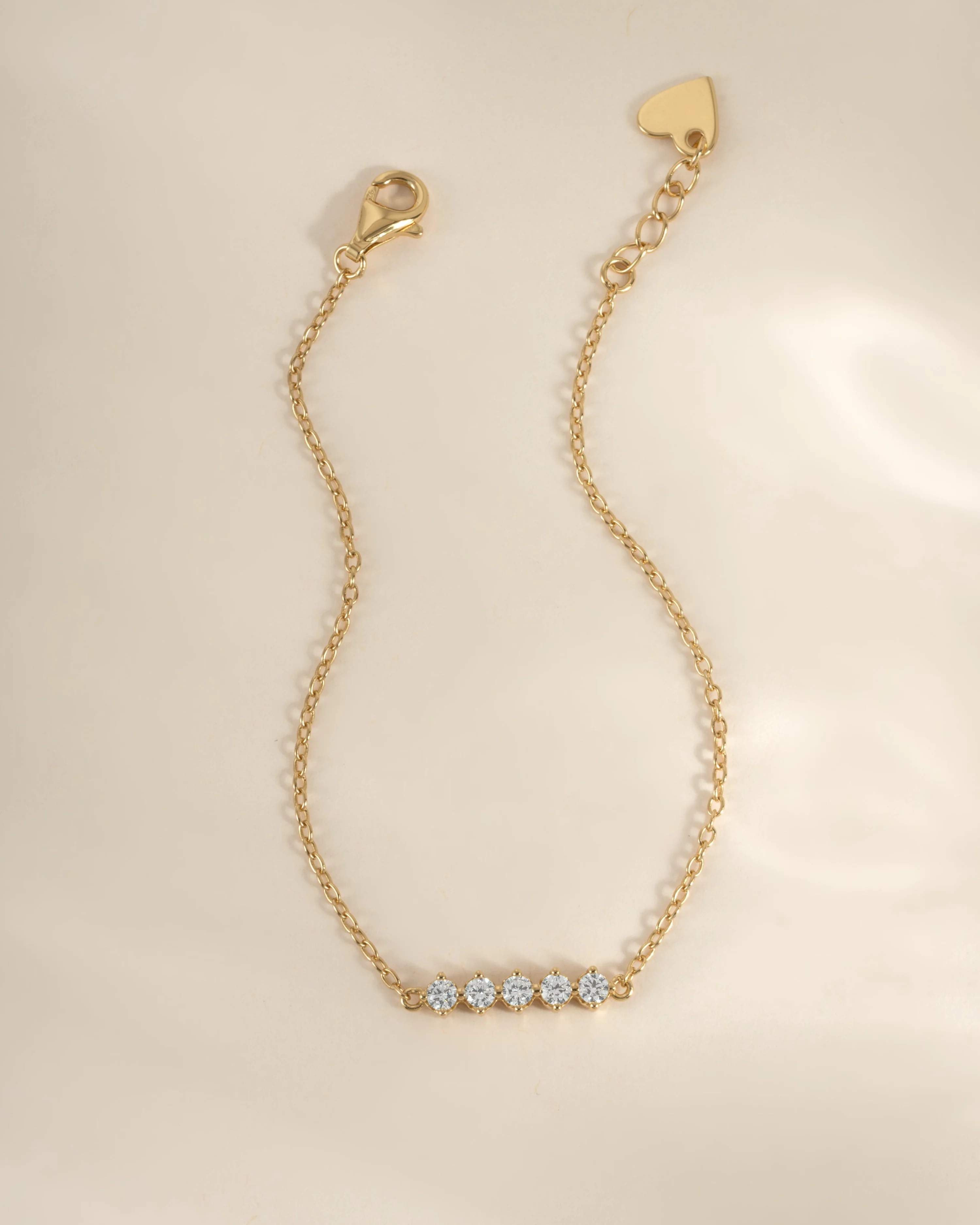 5 Stone Diamond Bracelet - Image 8