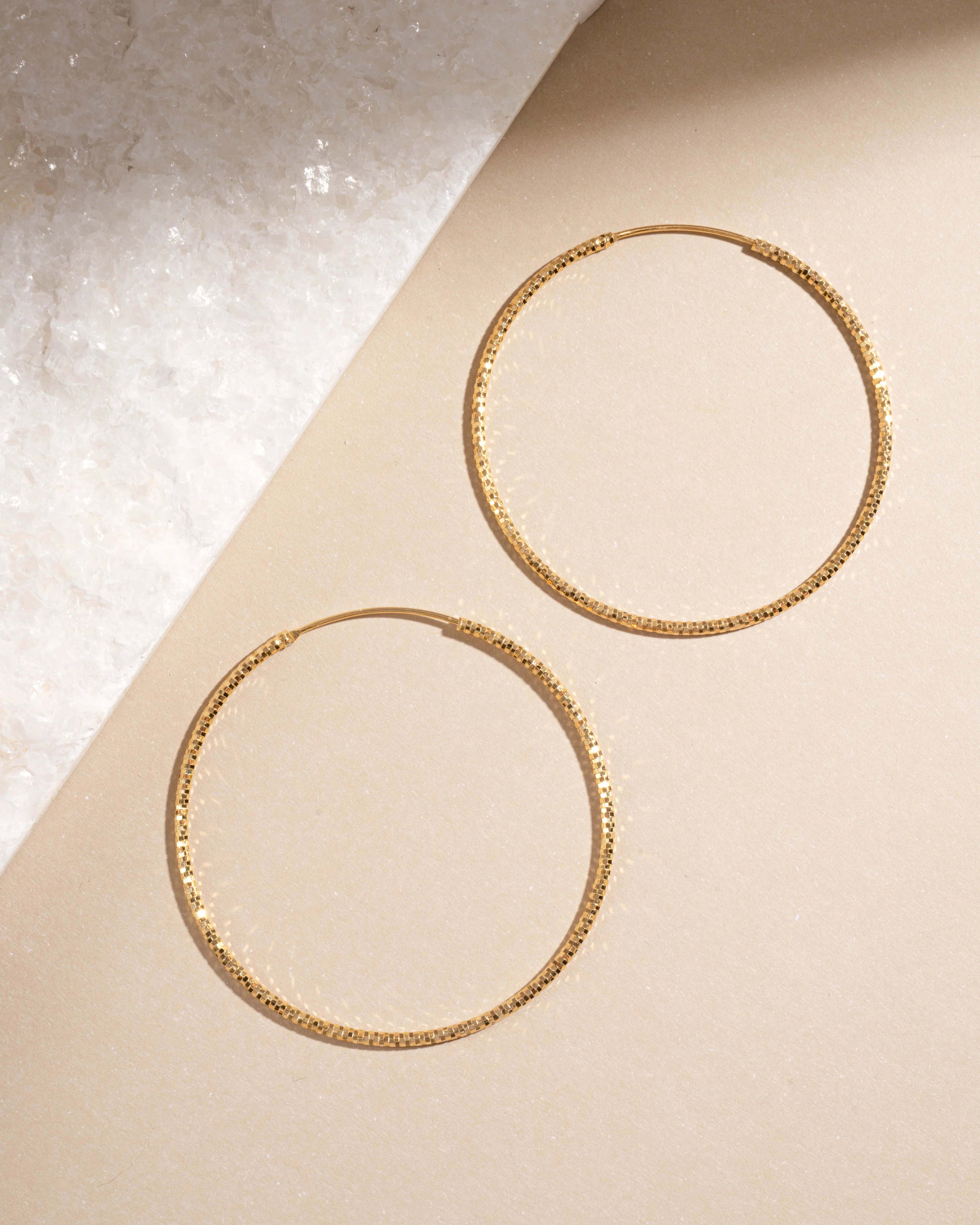 53mm Diamond Cut Hoops - Image 5