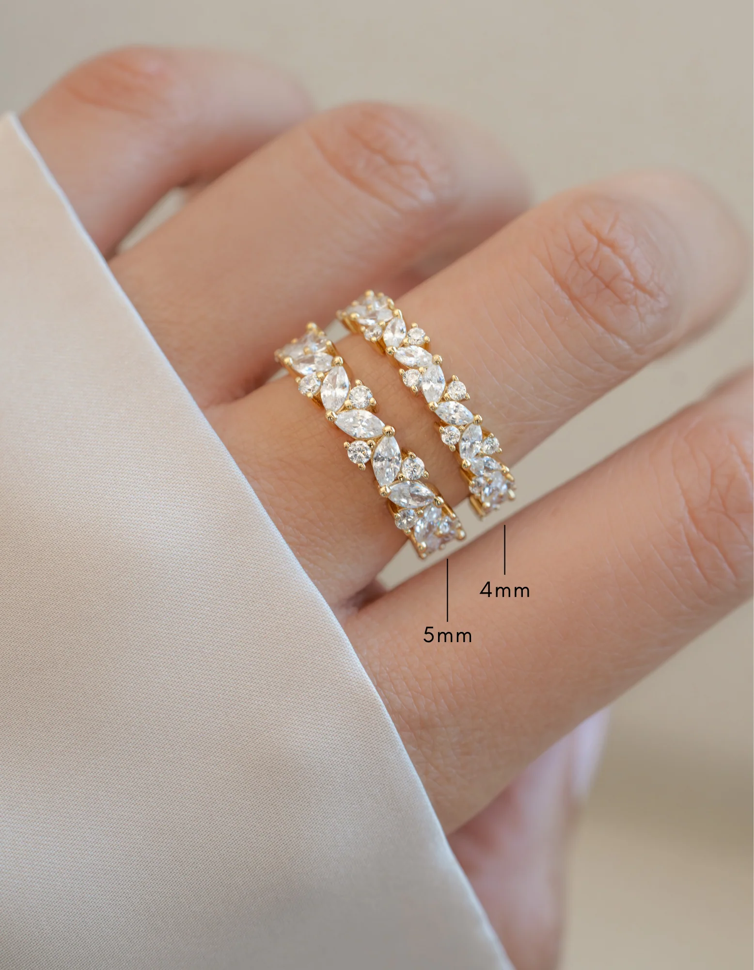 5mm Multi Stone Ring - Image 4
