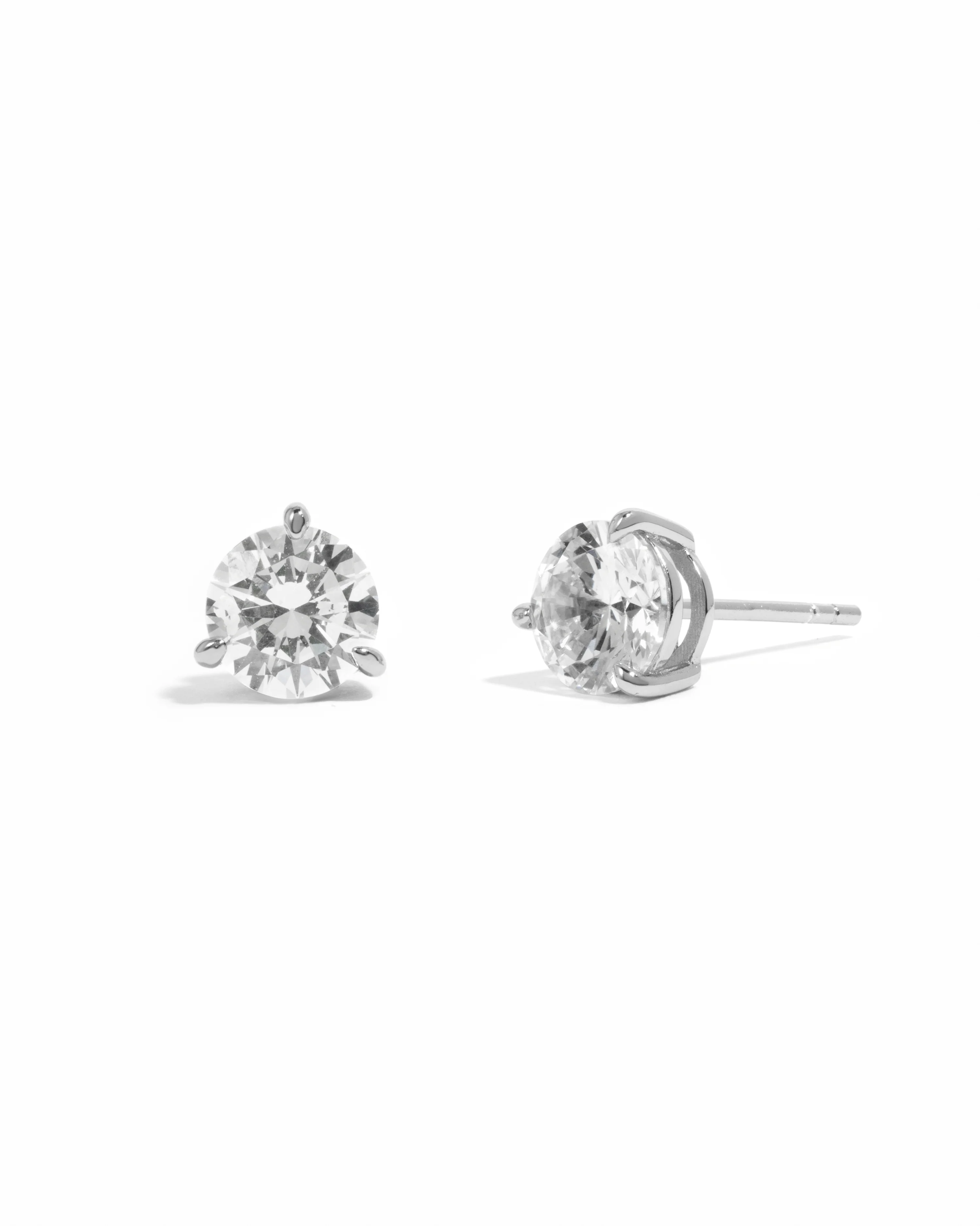 6.5mm Round Solitaire Stud Earrings - Image 10