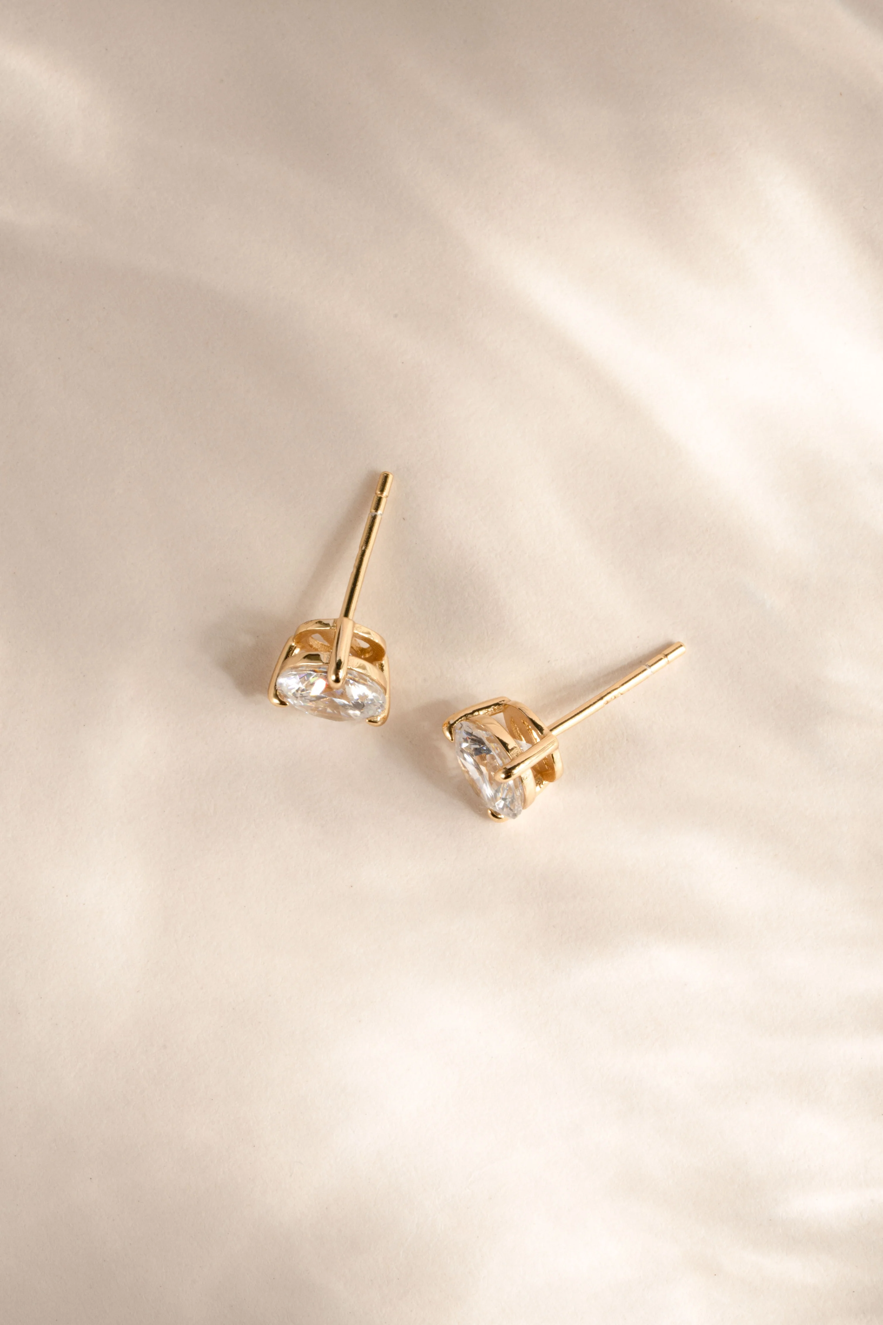 6.5mm Round Solitaire Stud Earrings - Image 9