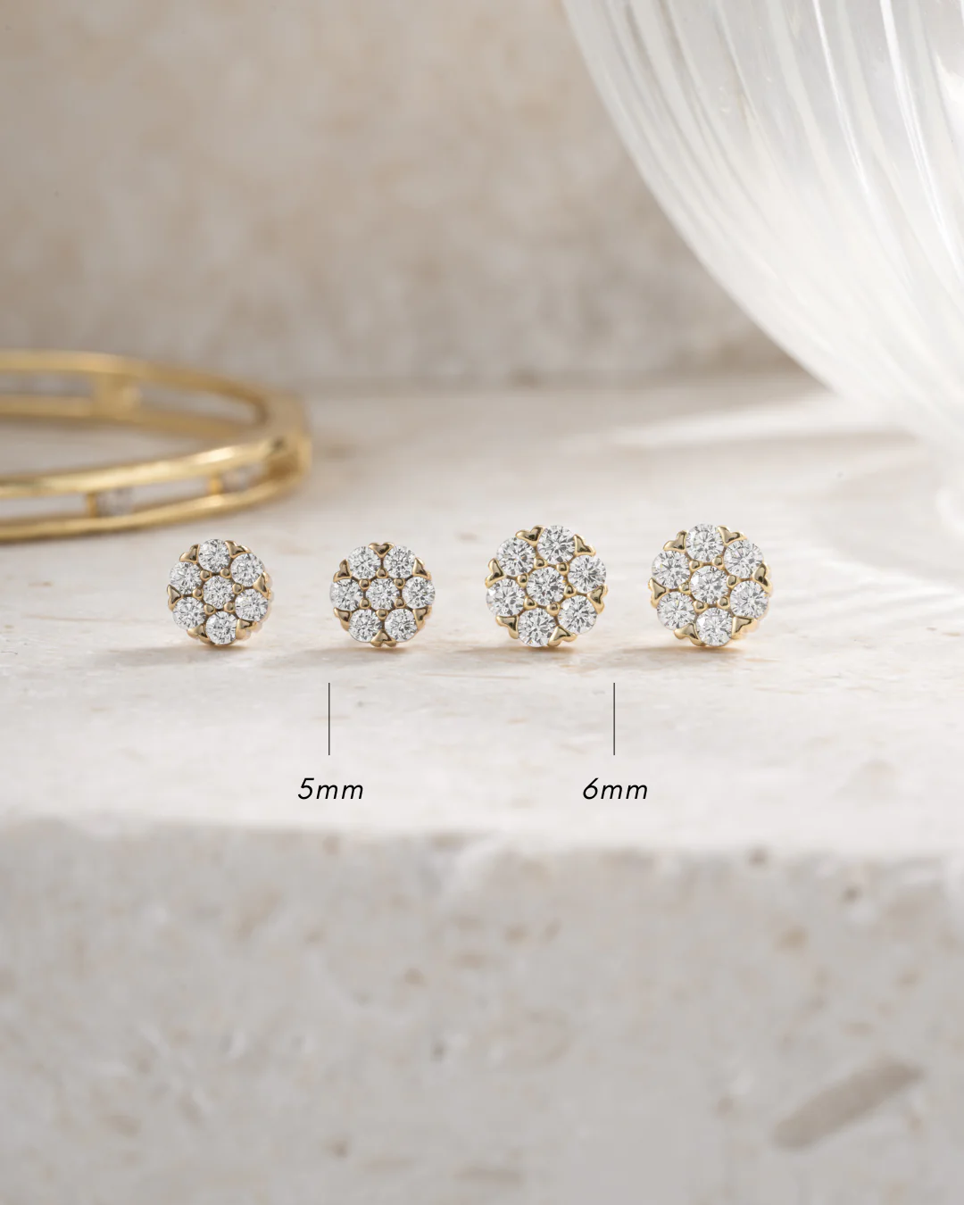 5mm Diamond Cluster Studs - Image 3