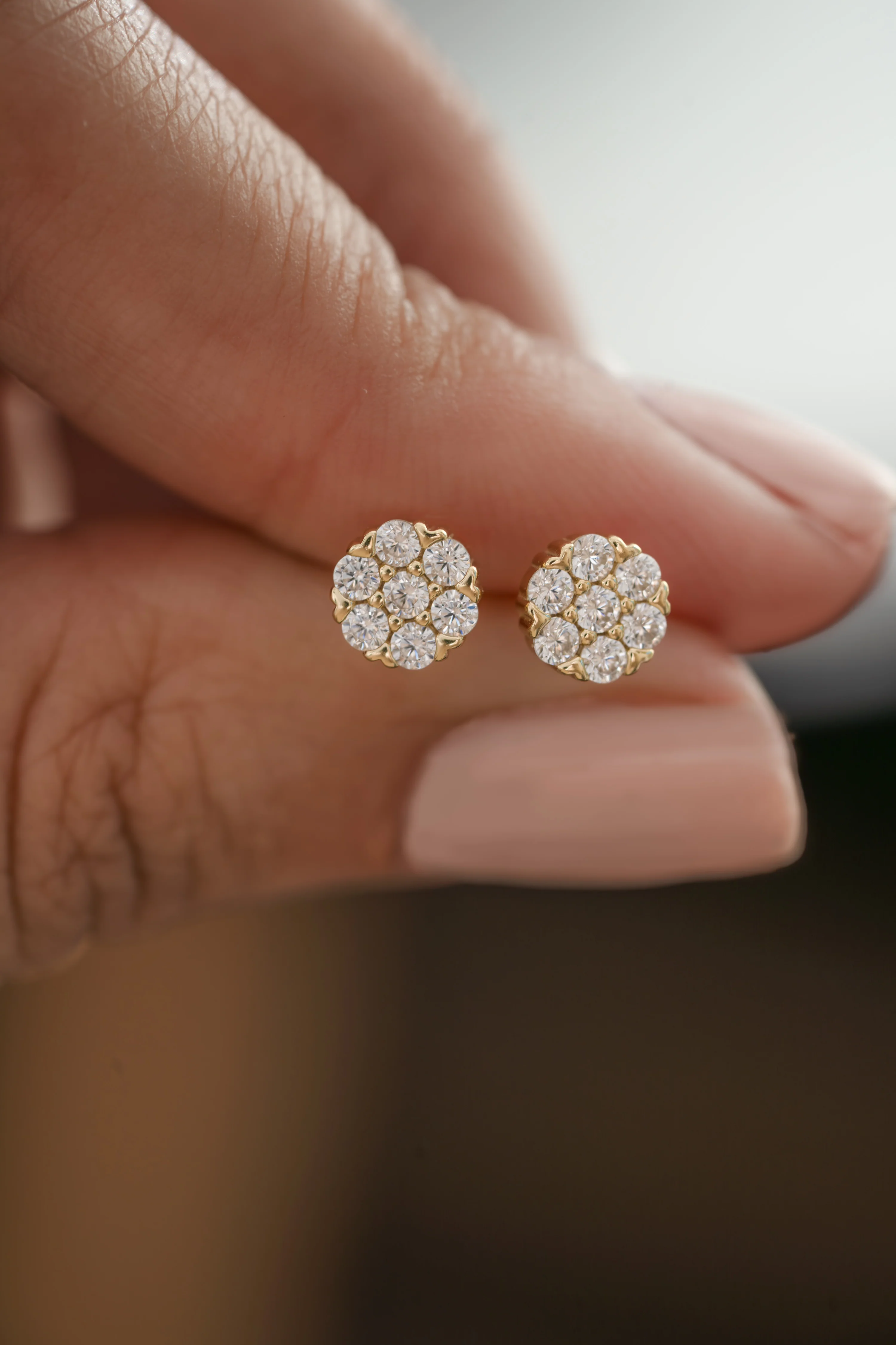 6mm Diamond Cluster Studs - Image 7