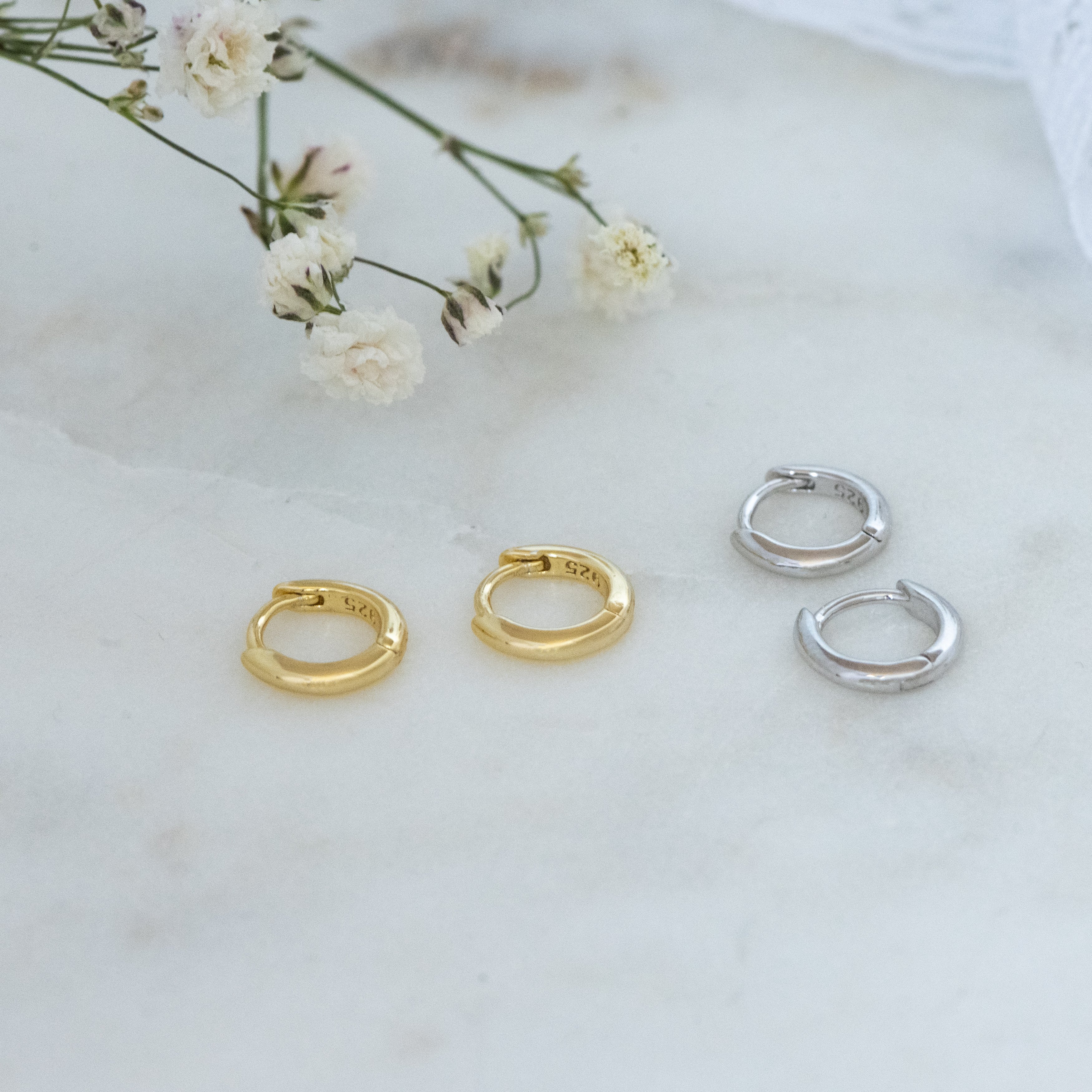 6mm Plain Huggie Hoops - Image 6
