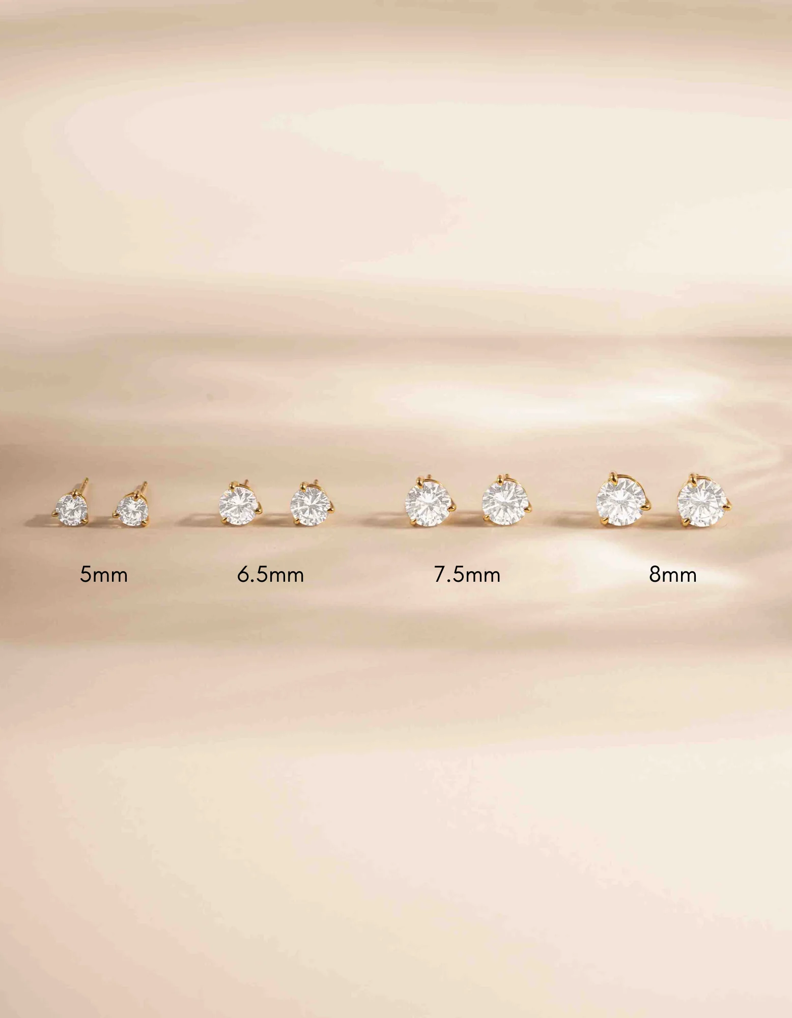 8mm Round Solitaire Stud Earrings - Image 7