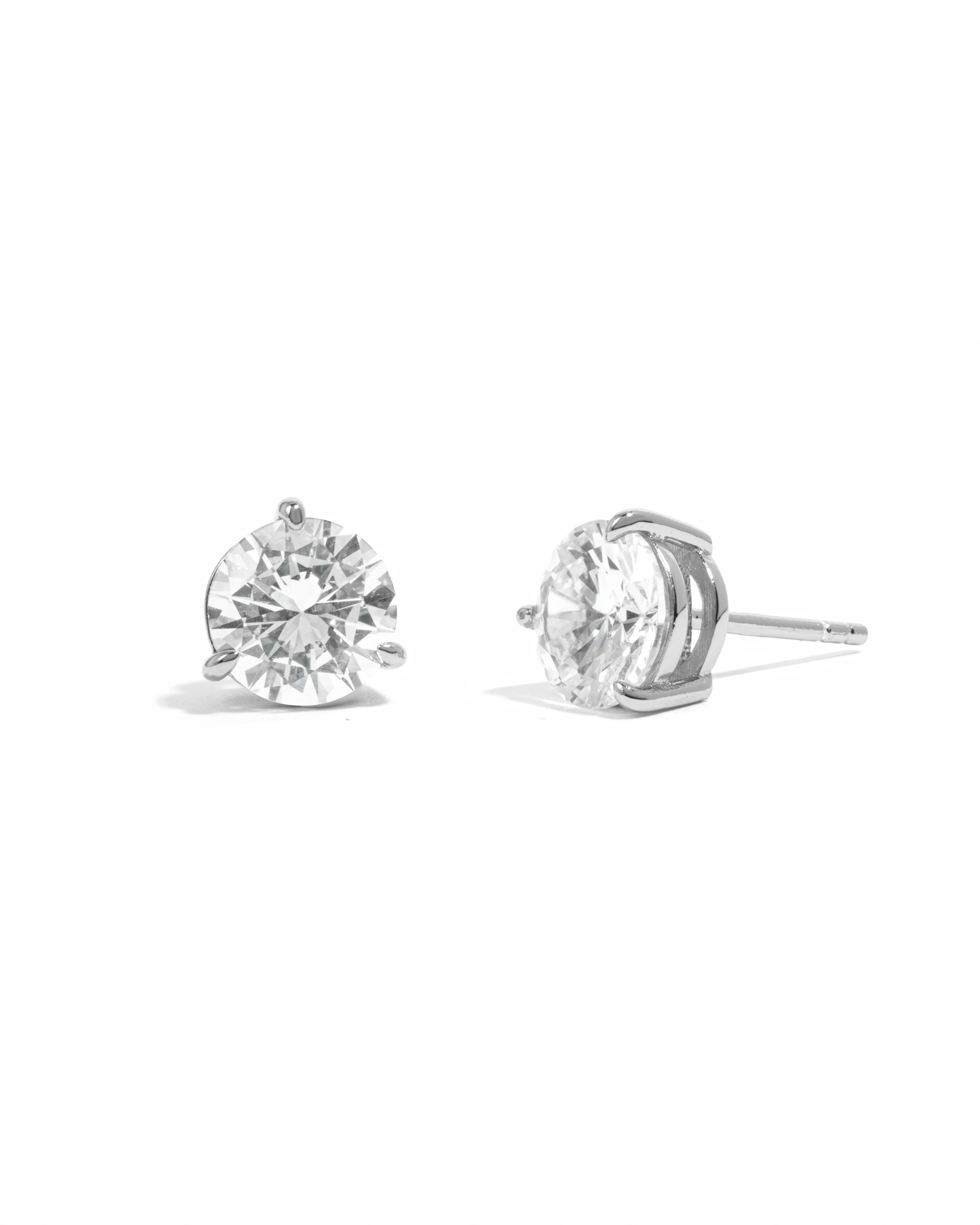 7.5mm Round Solitaire Stud Earrings - Image 9