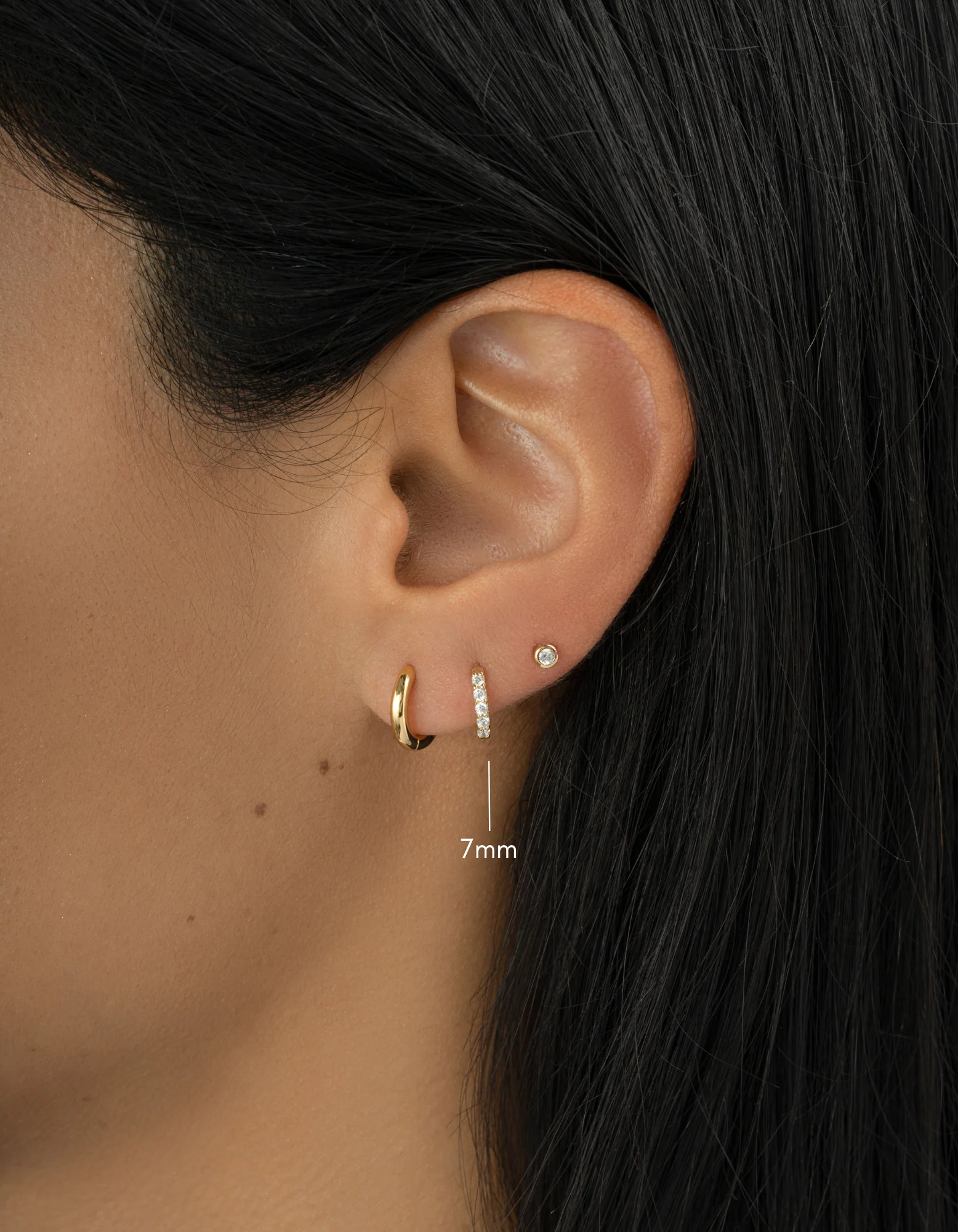 7mm Diamond Huggies (Multiple Sizes Available) - Image 12