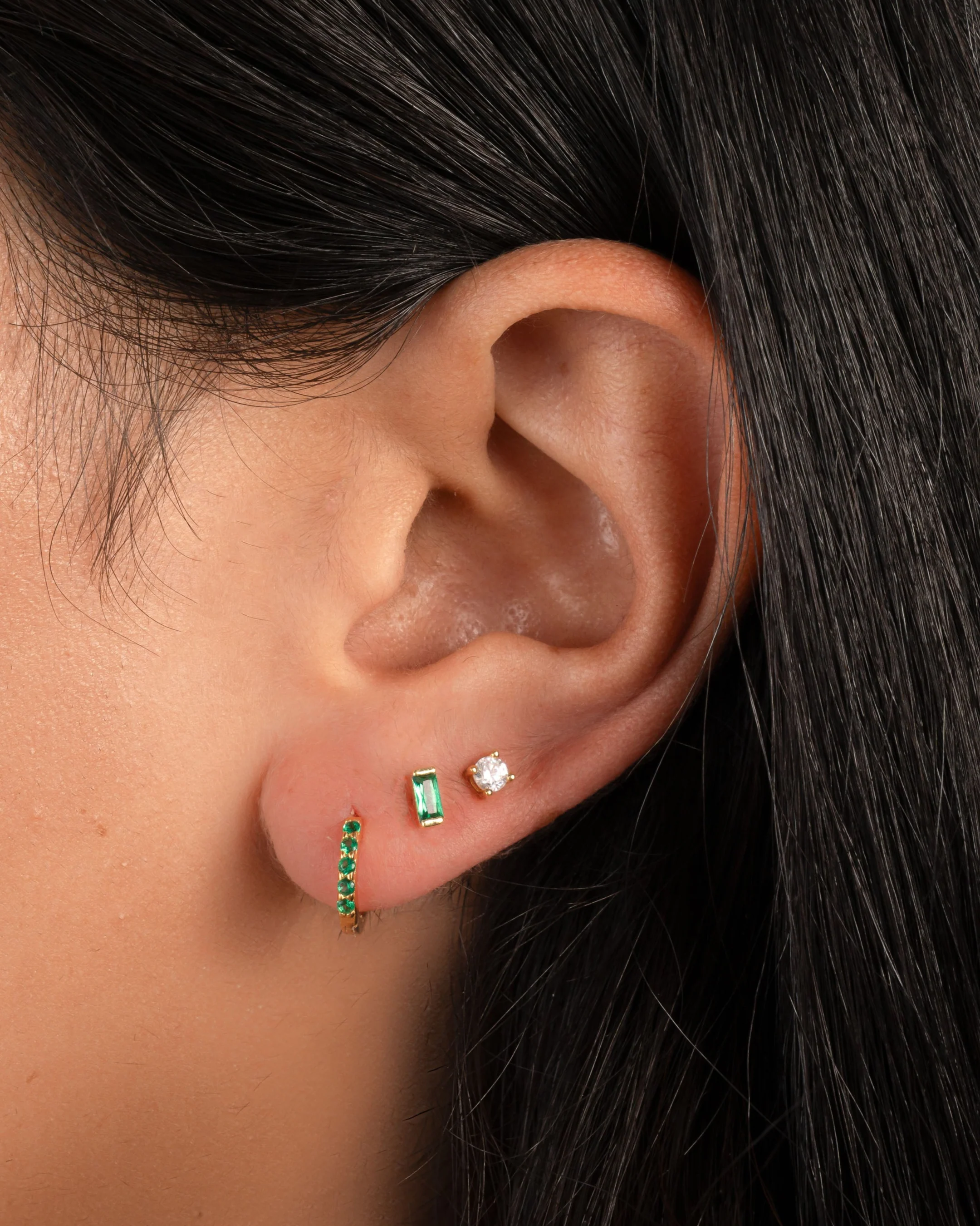 7mm Emerald Huggies - Image 2