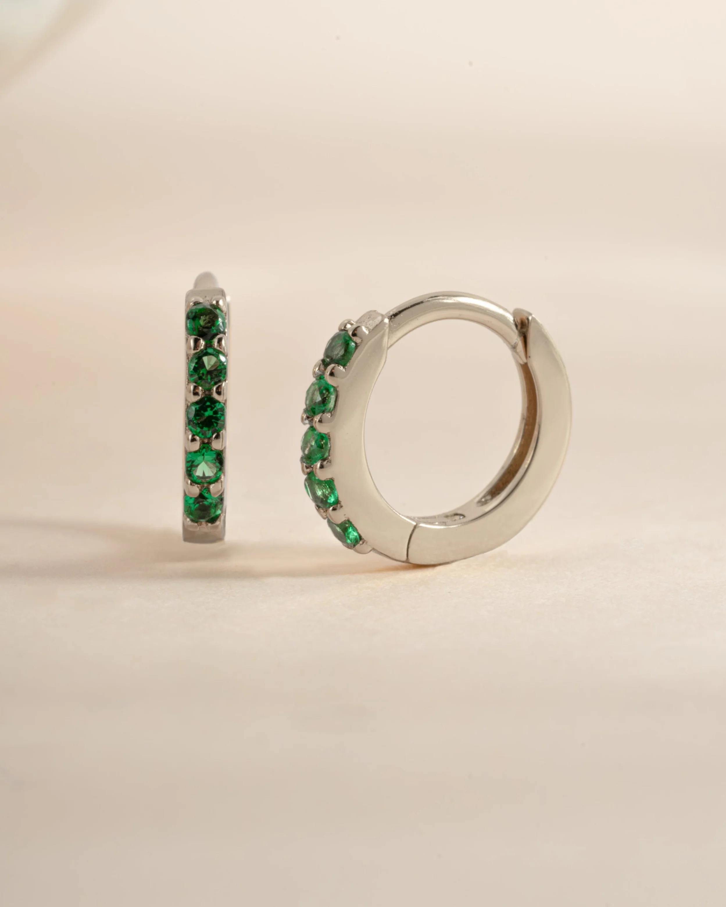 7mm Emerald Huggies - Image 3