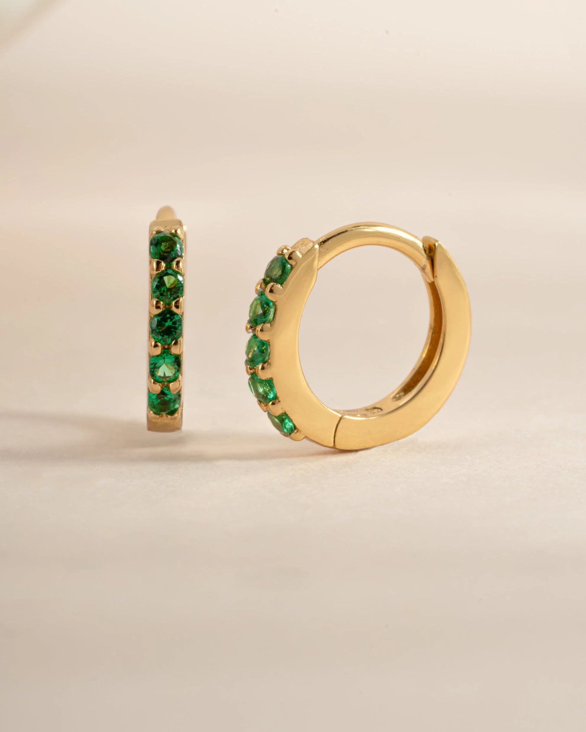 7mm Emerald Huggies - Image 6