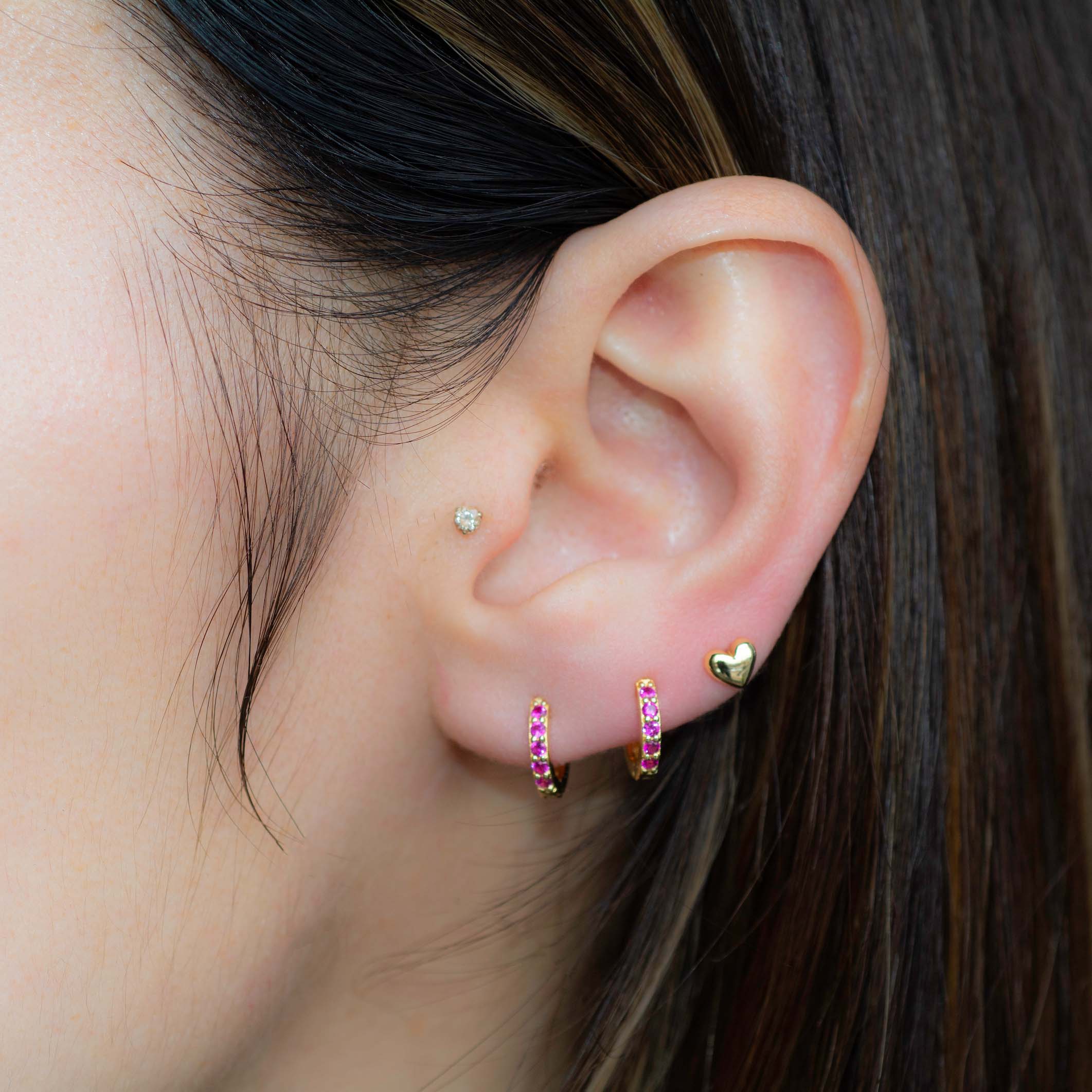 7mm Ruby Huggies - Image 2