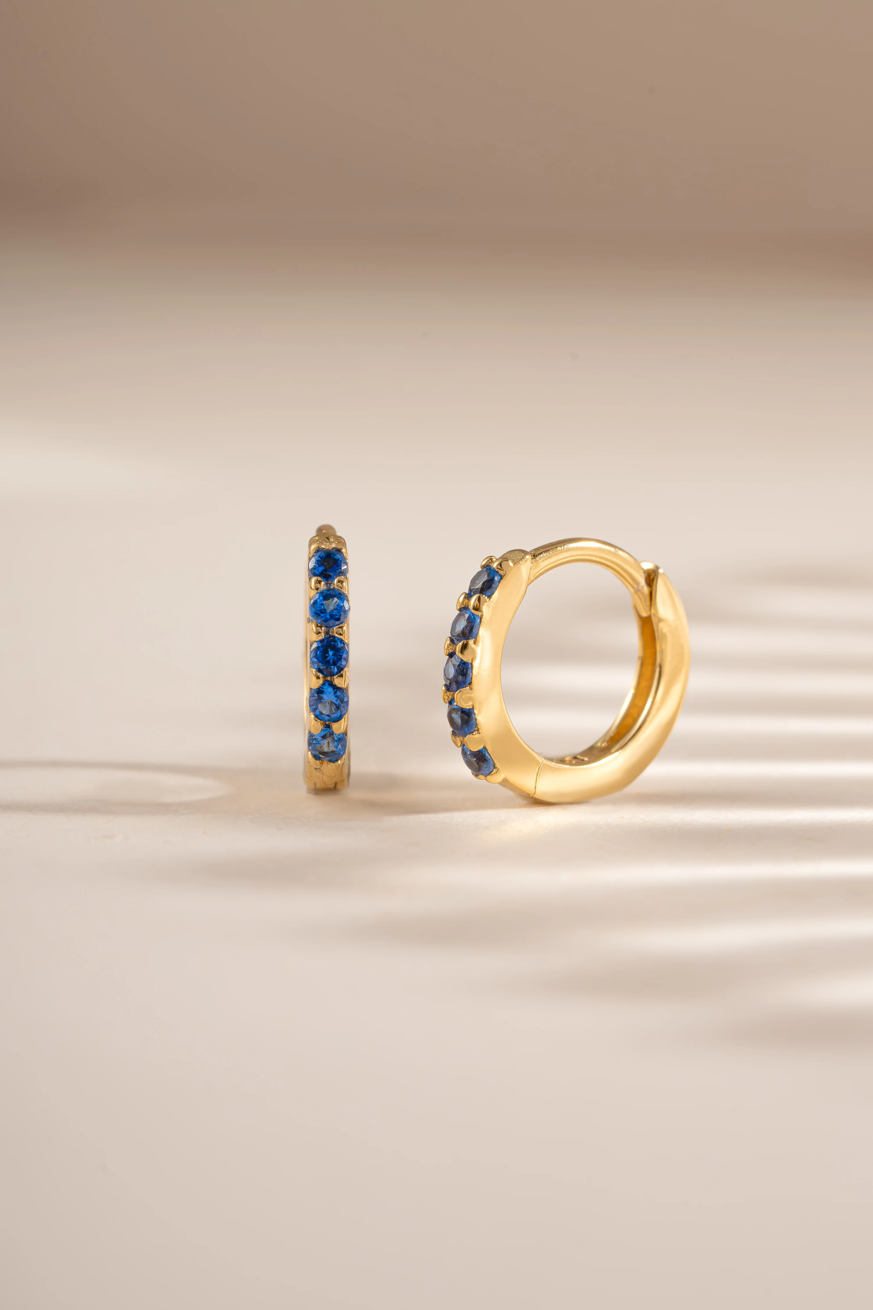 7mm Sapphire Huggies - Image 5