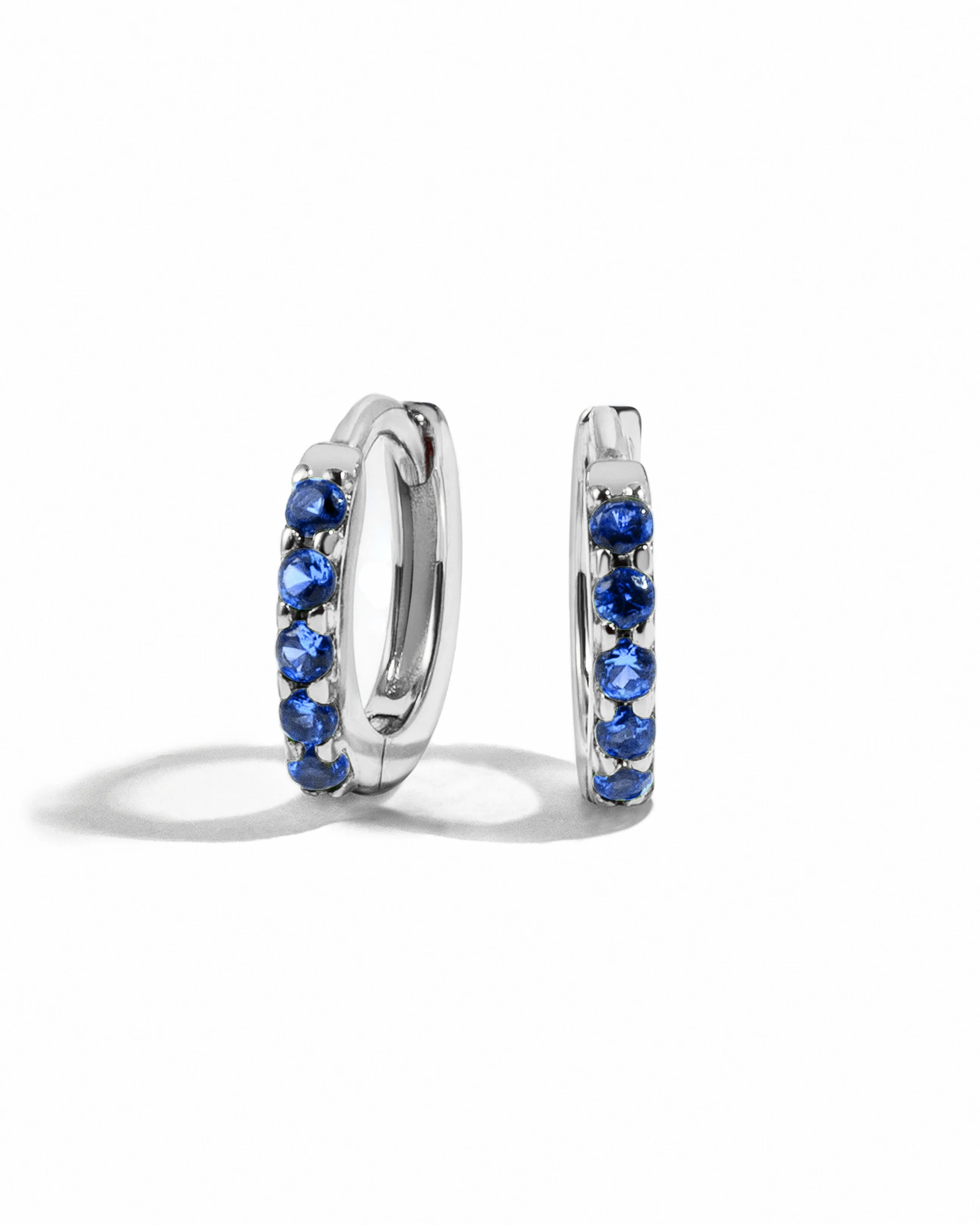 7mm Sapphire Huggies - Image 7