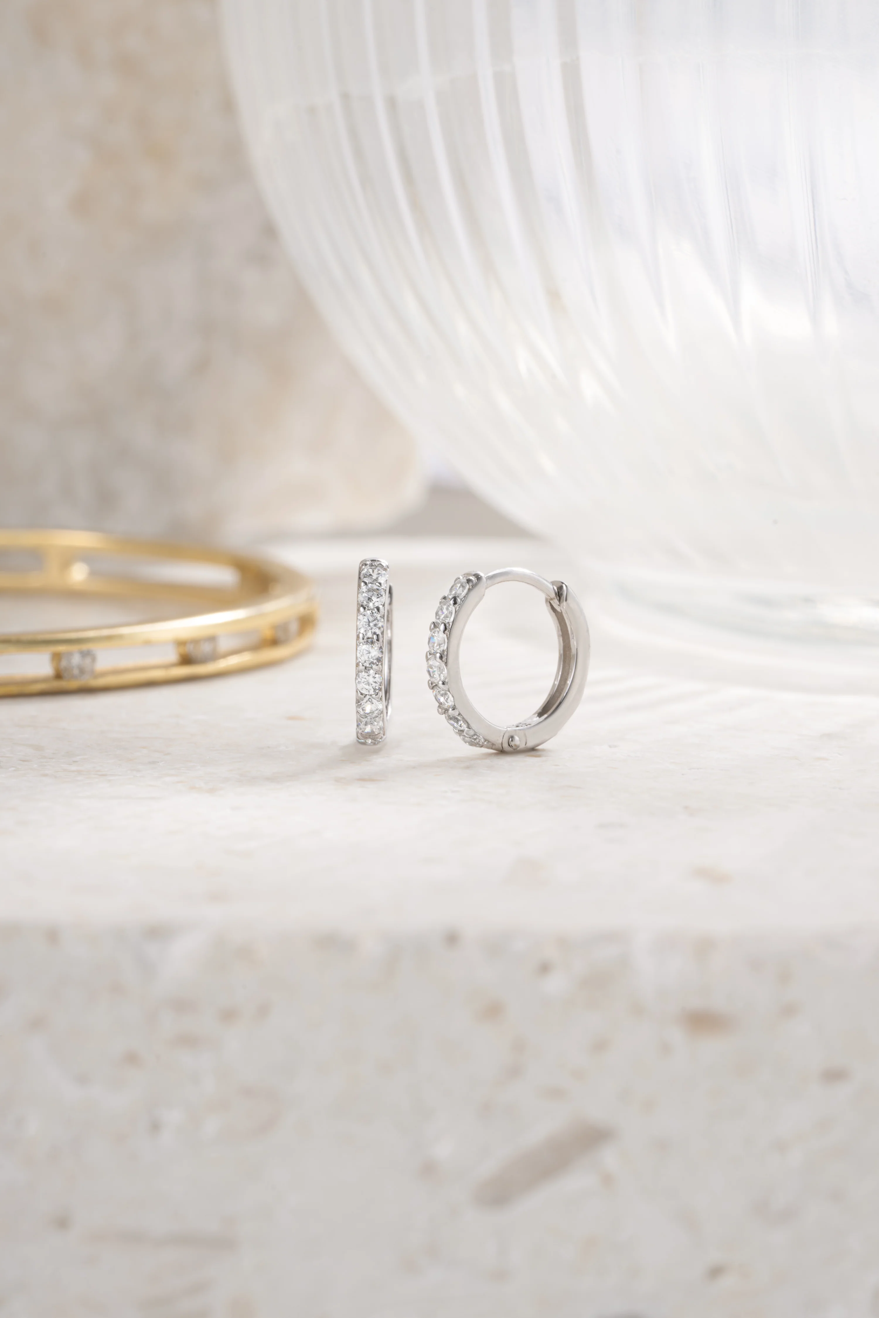 8mm Diamond Huggies (Multiple Sizes Available) - Image 5