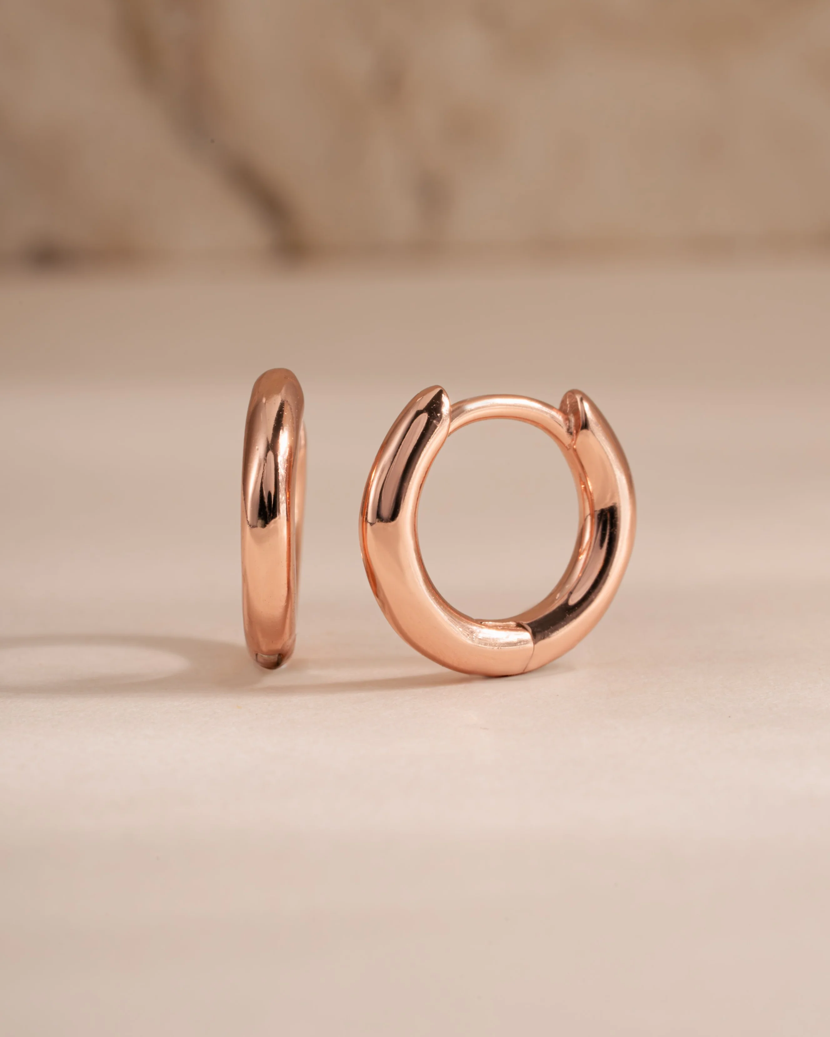 8mm Minimalist Small Hoop Earrings - Image 7