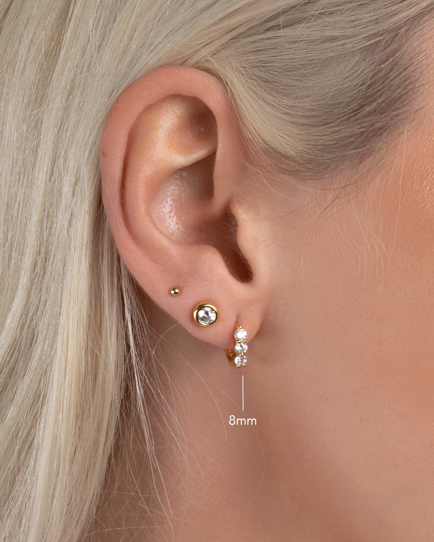 8mm Stacy Hoop Earrings - Image 2