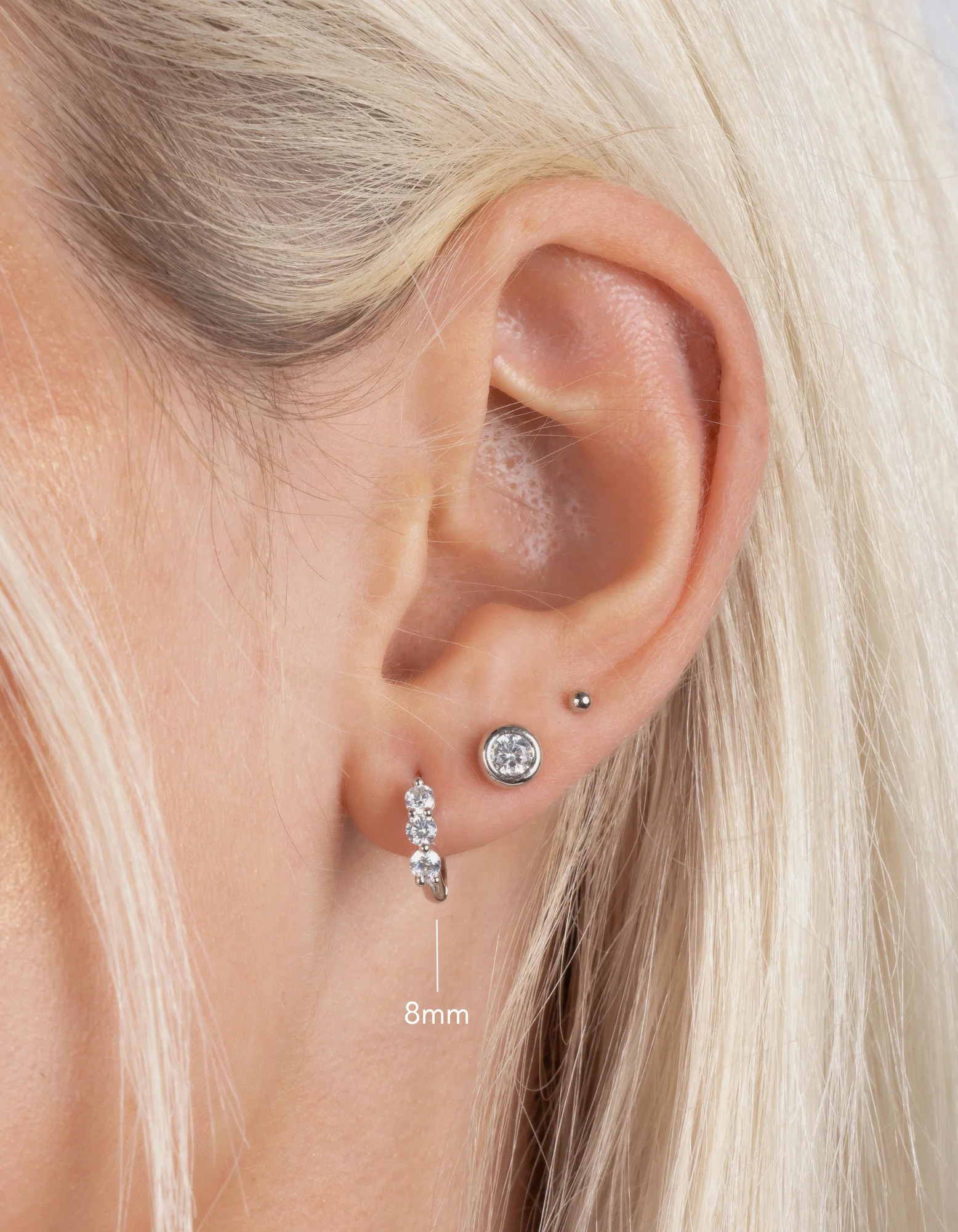 8mm Stacy Hoop Earrings - Image 4