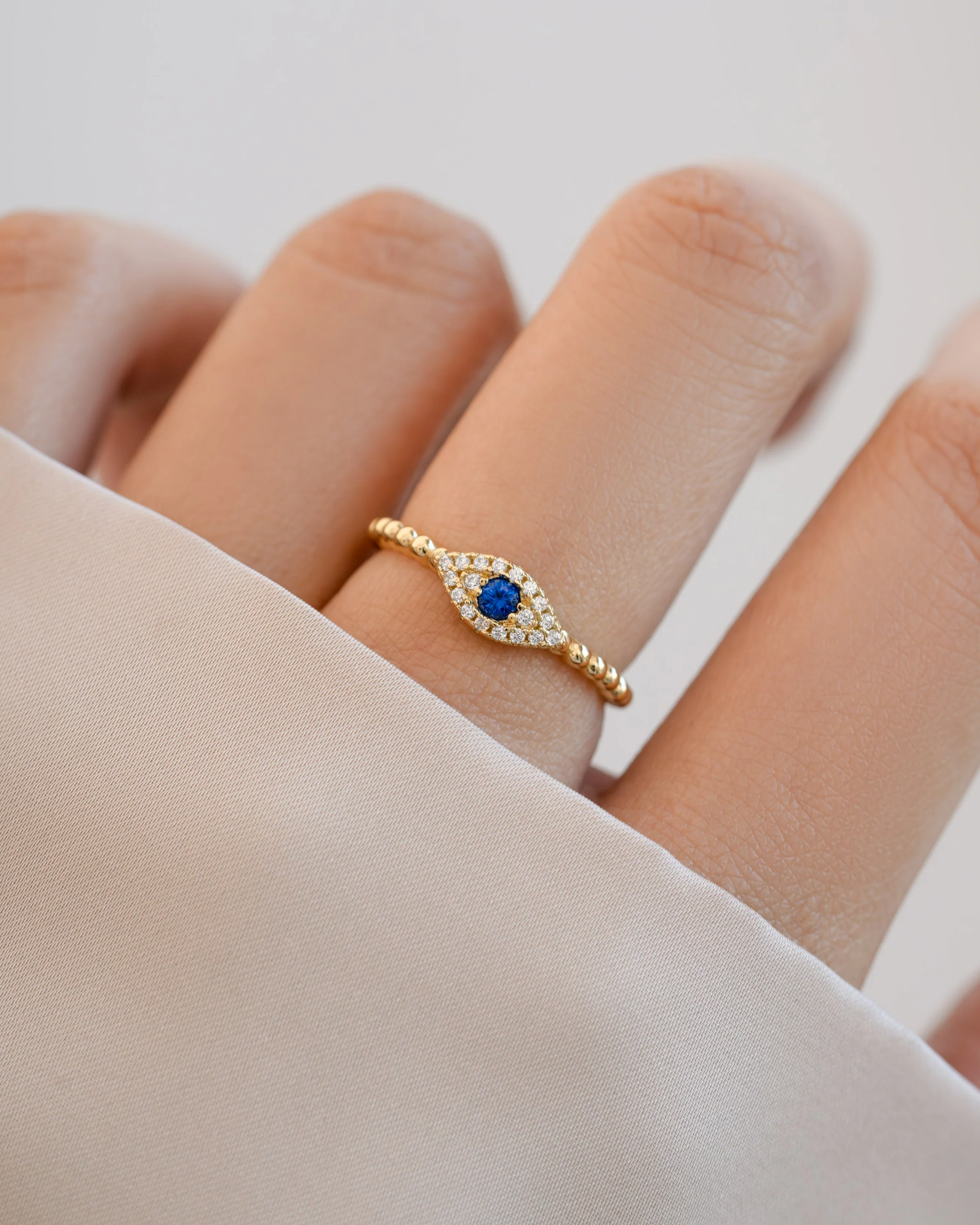 Adjustable Evil Eye Ring - Image 2