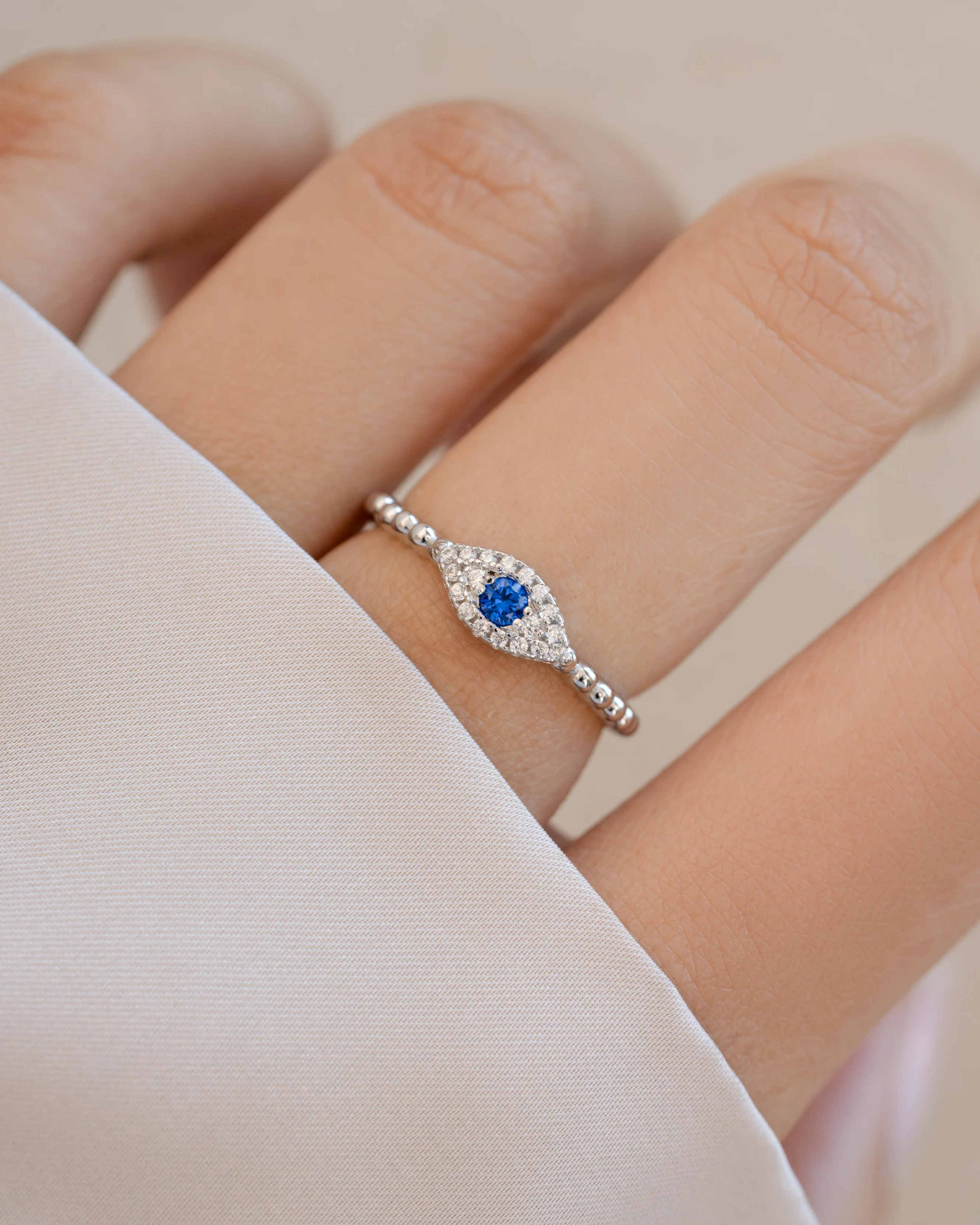 Adjustable Evil Eye Ring - Image 4