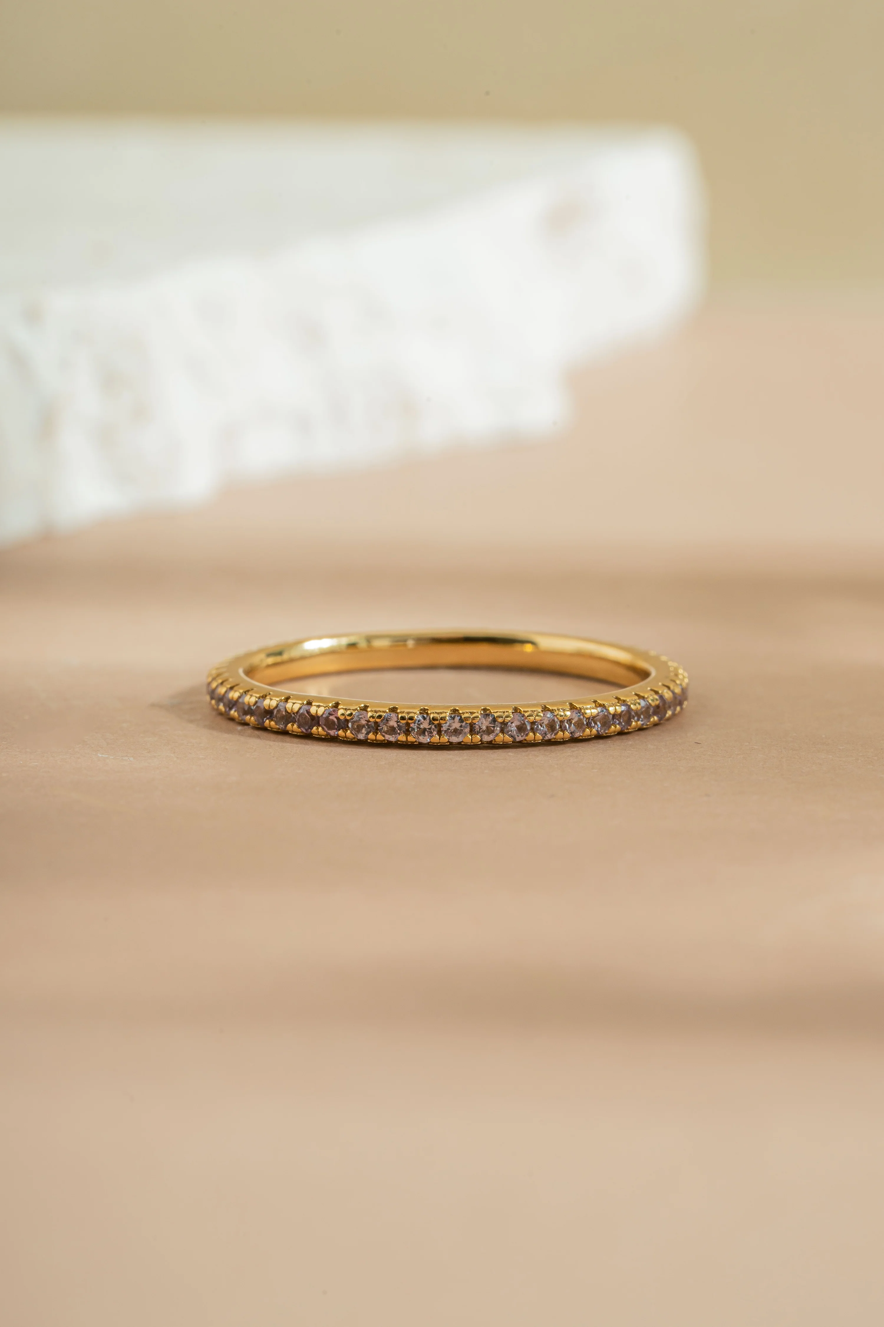 Alexandrite Birthstone Eternity Ring - Image 5