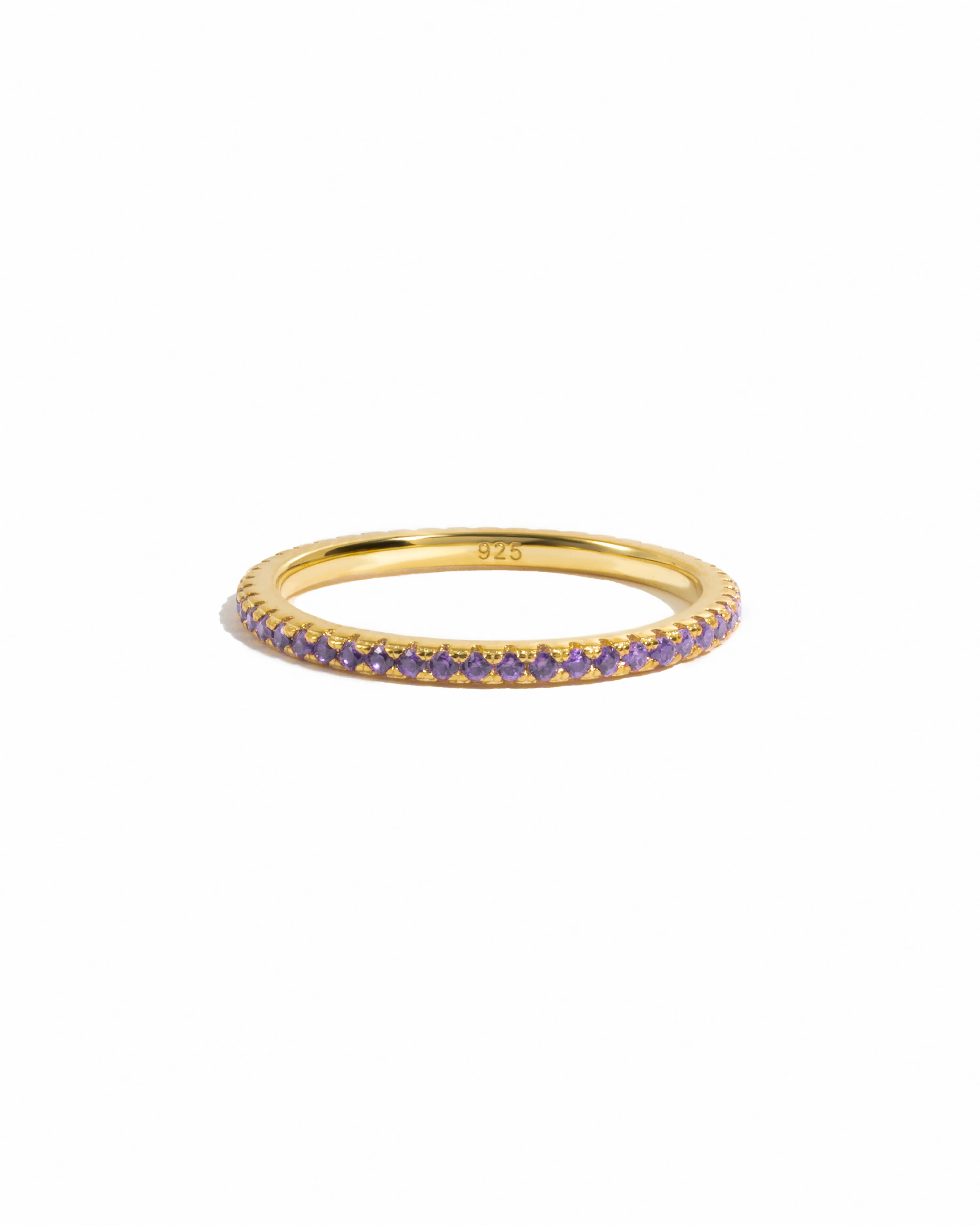Amethyst Birthstone Eternity Ring