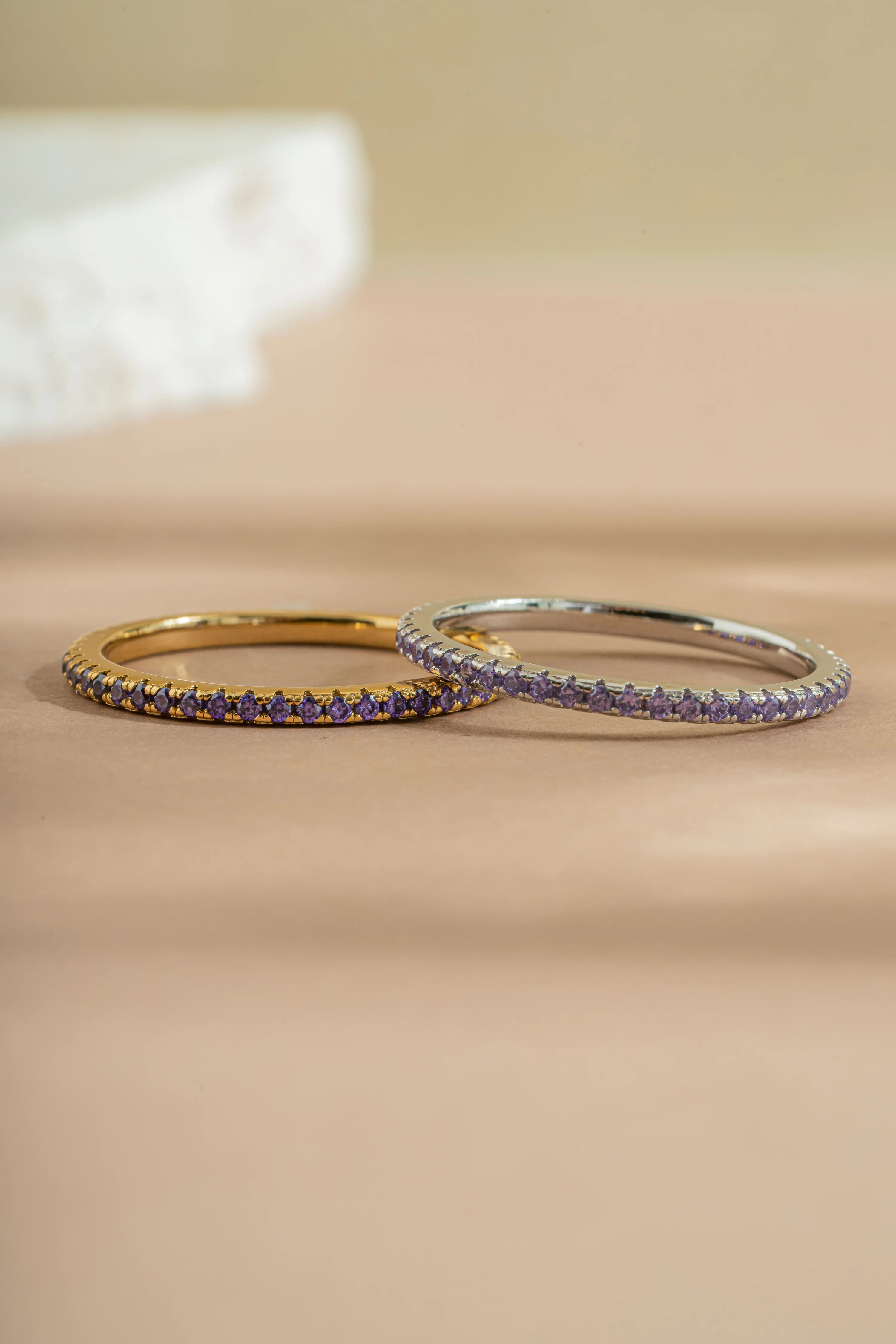 Amethyst Birthstone Eternity Ring - Image 3