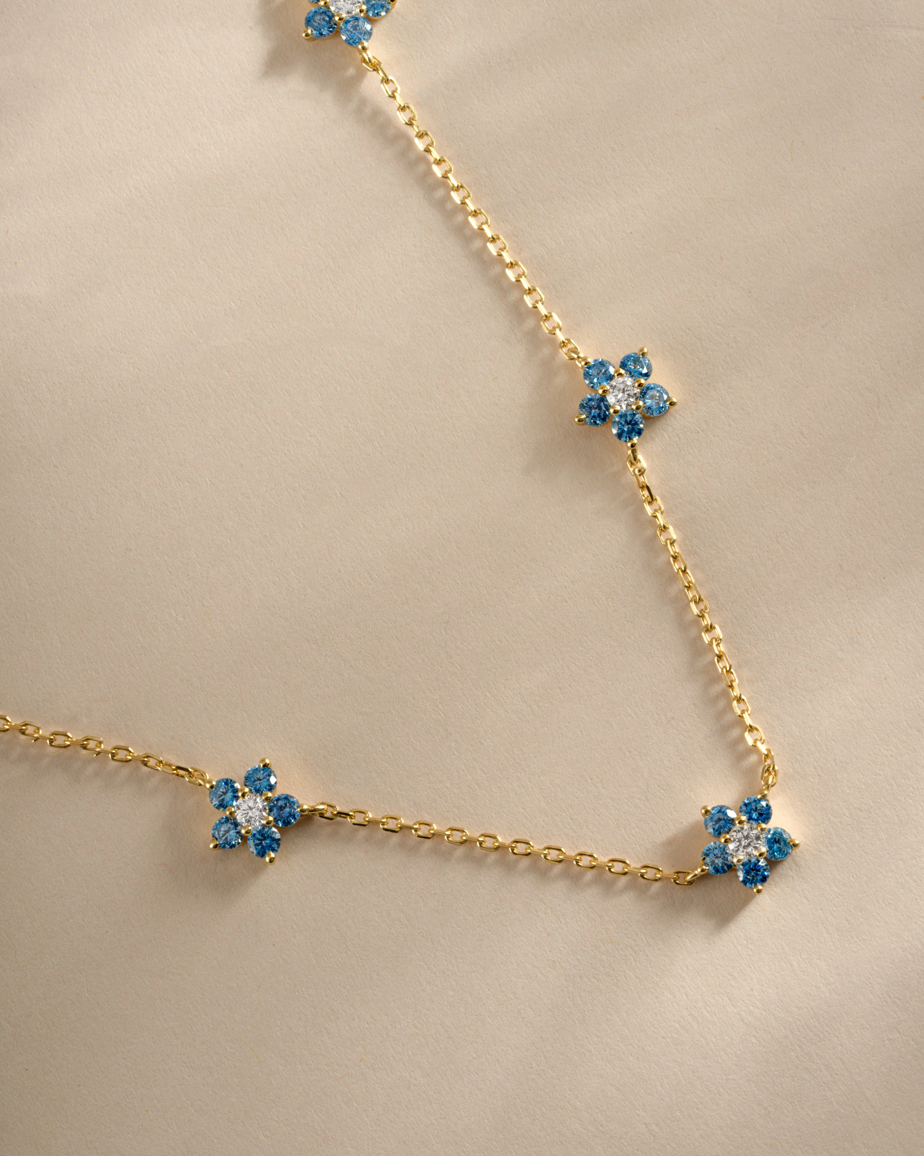 Aqua Flower Necklace - Image 5
