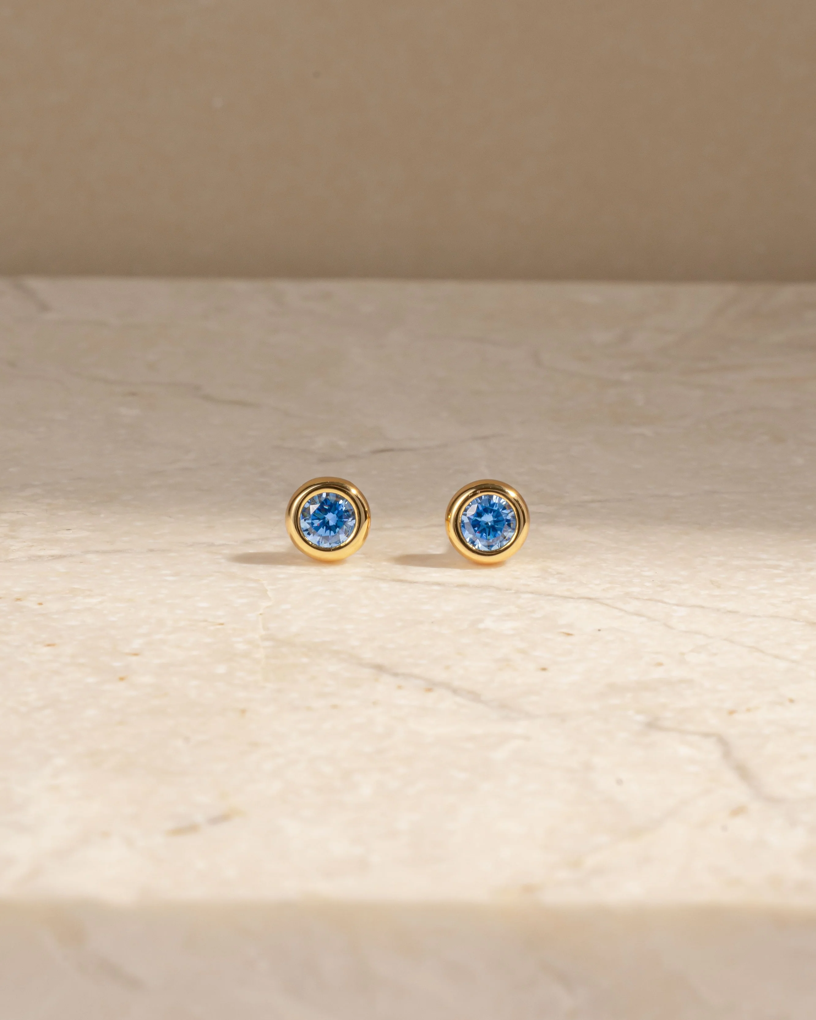 Aquamarine Bezel Dome Studs - Image 7
