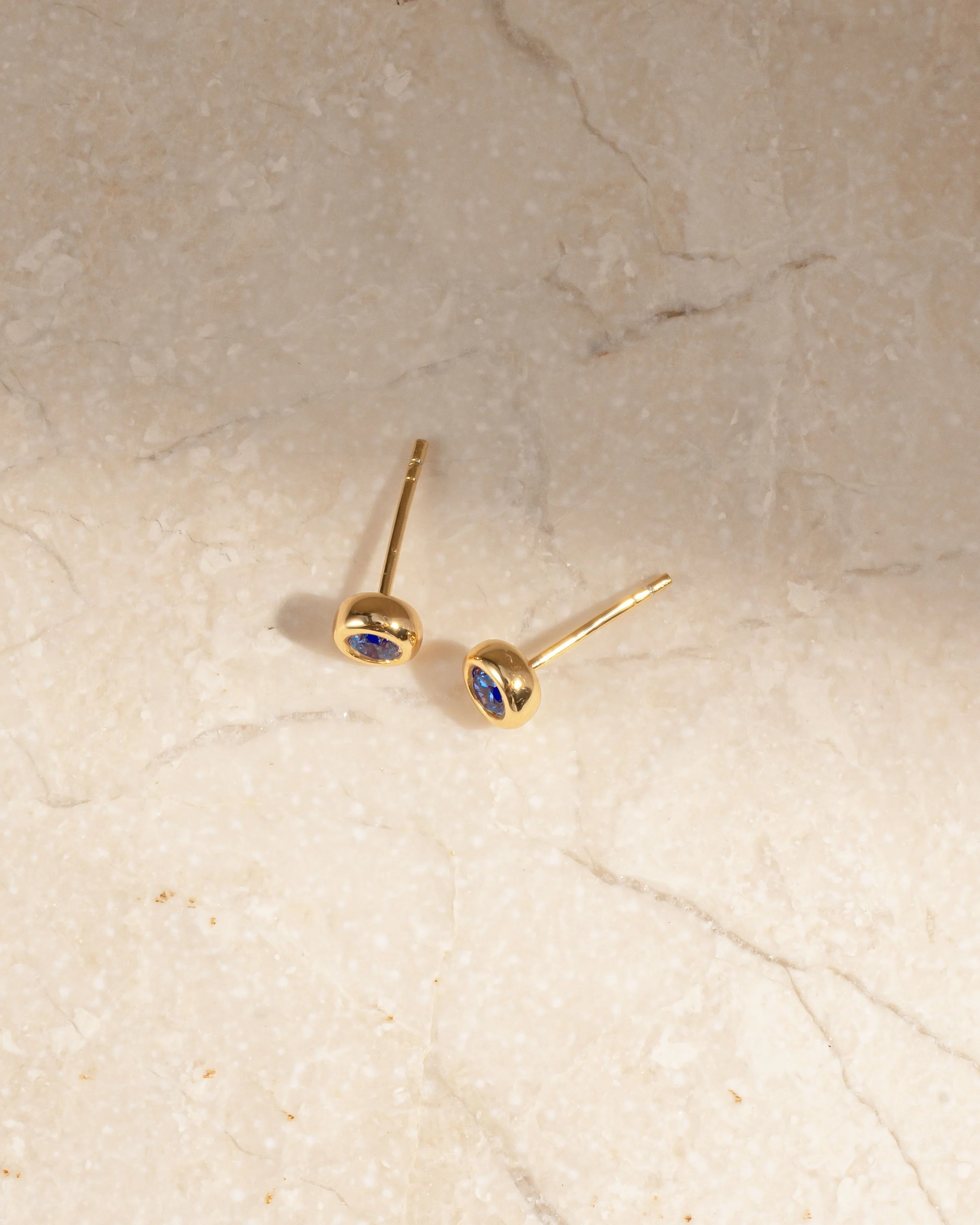 Aquamarine Bezel Dome Studs - Image 9