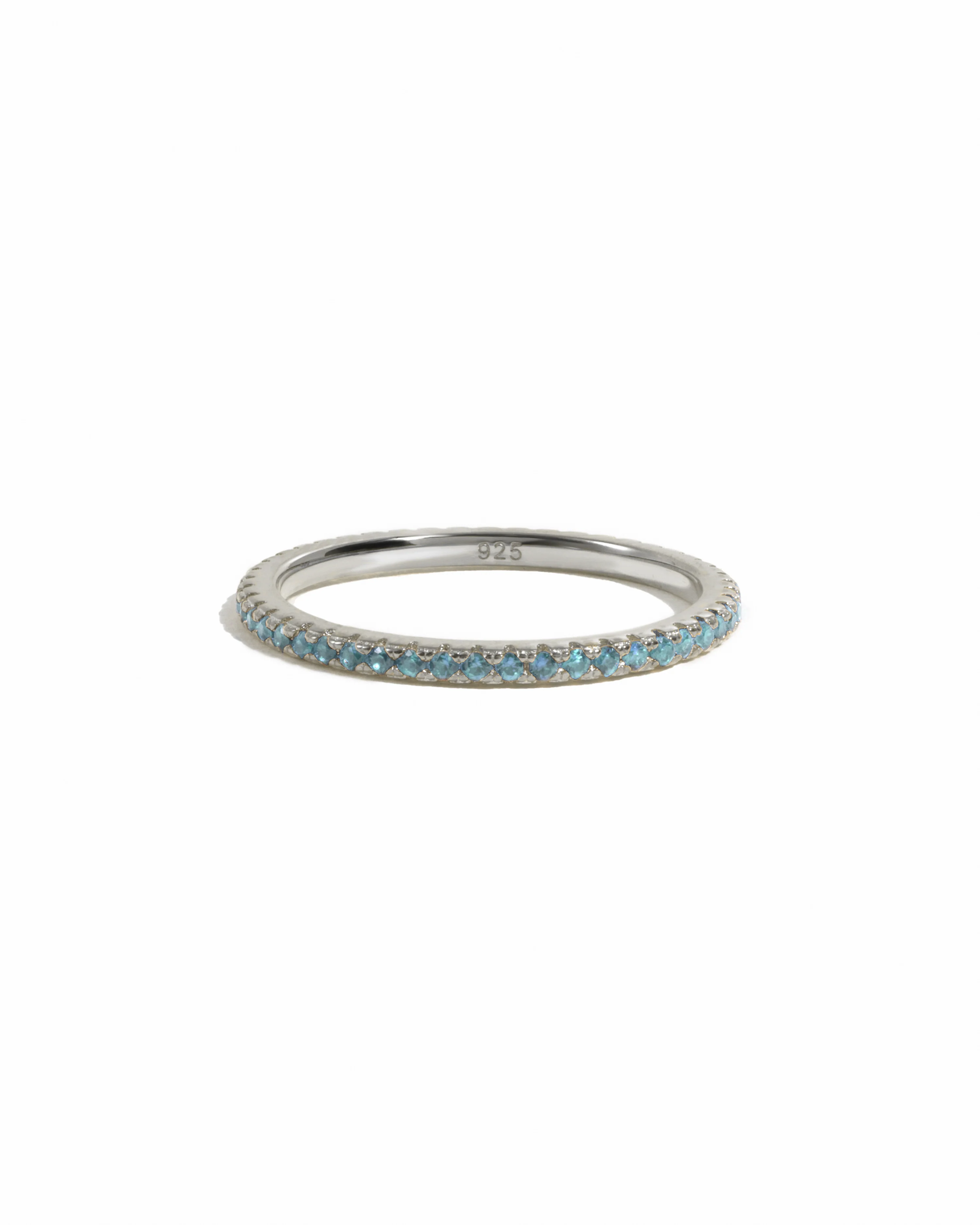 Aquamarine Birthstone Eternity Ring - Image 9
