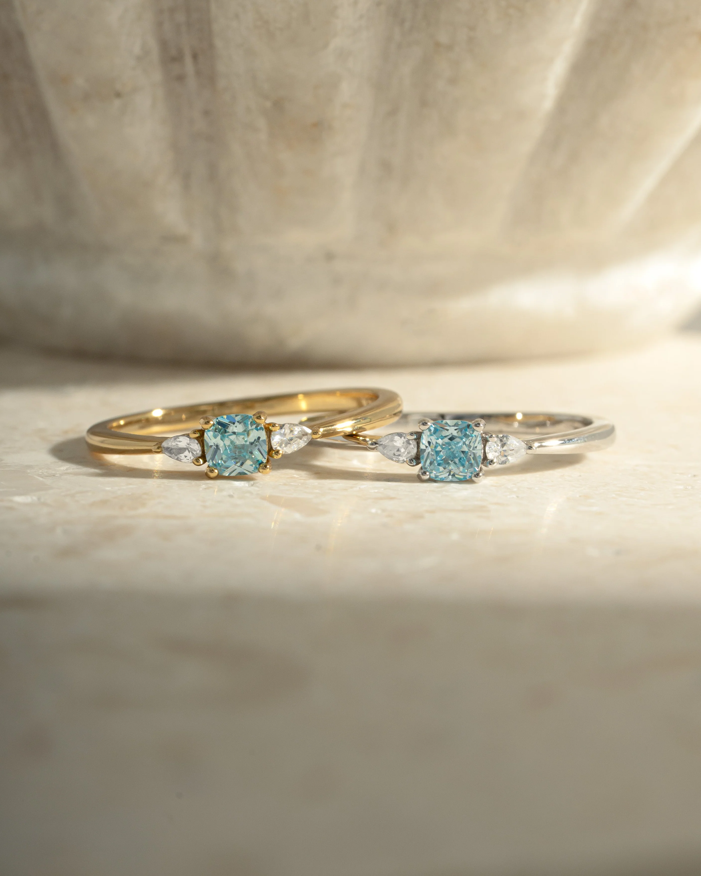 Aquamarine Cushion Ring - Image 3