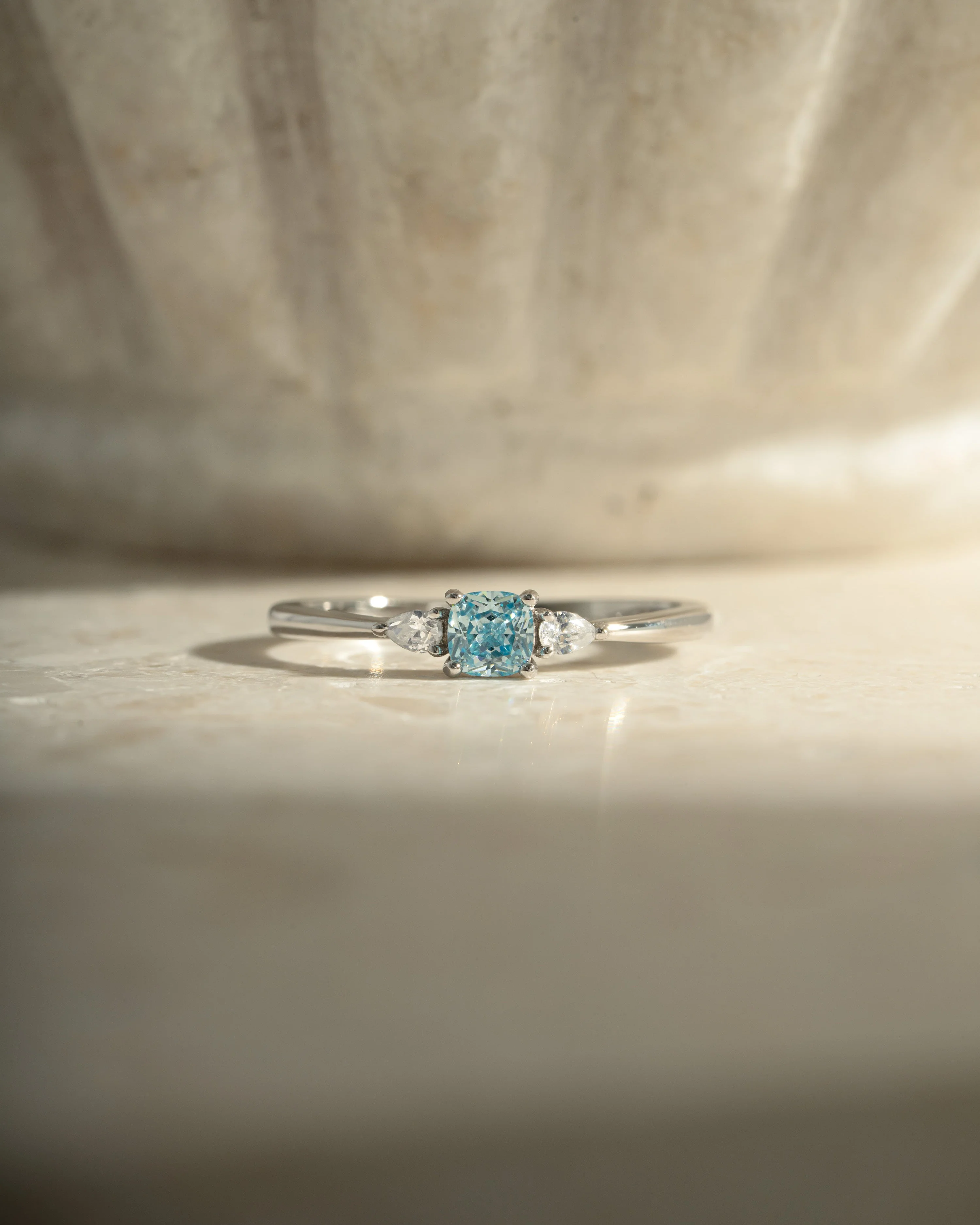 Aquamarine Cushion Ring - Image 5