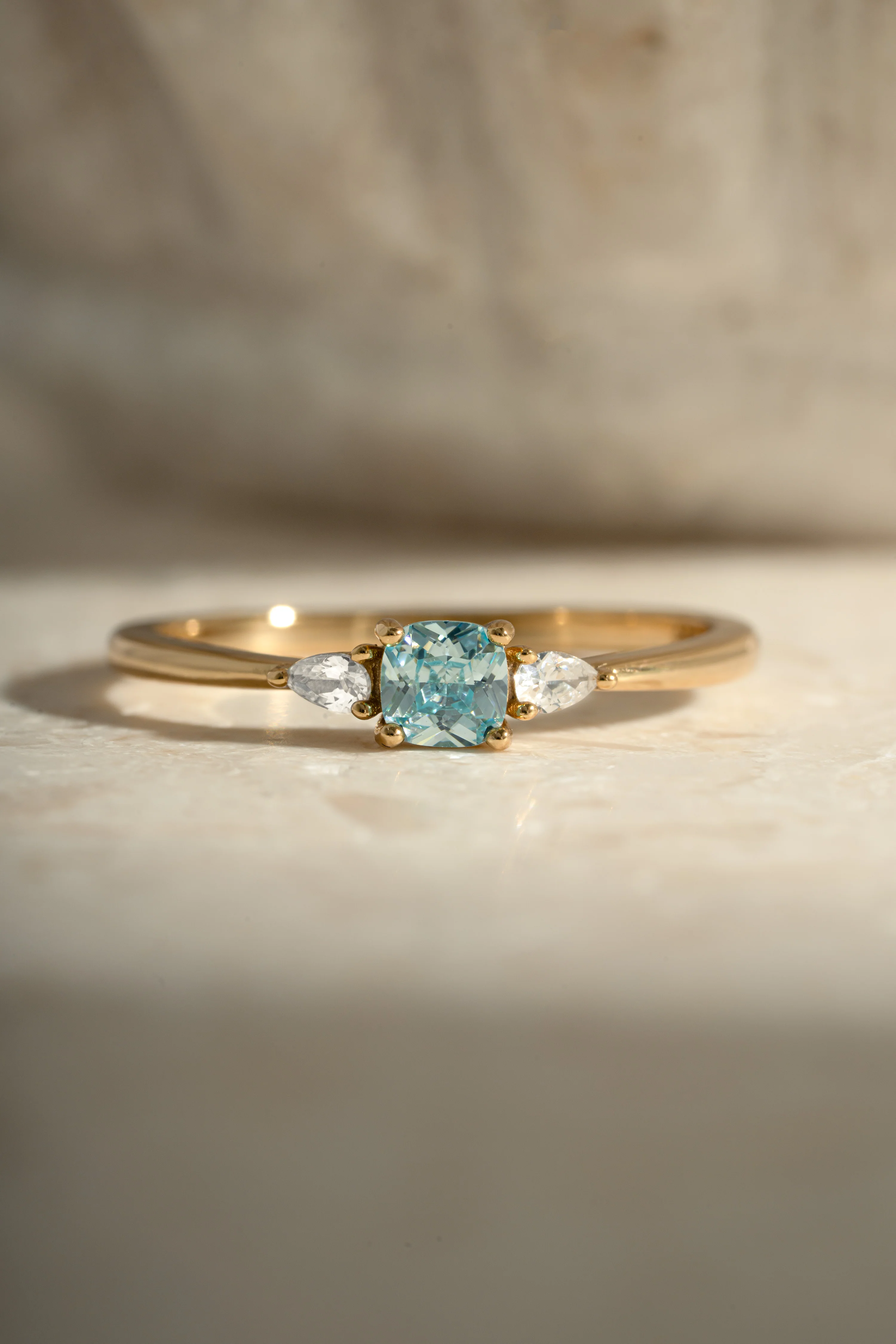 Aquamarine Cushion Ring - Image 7