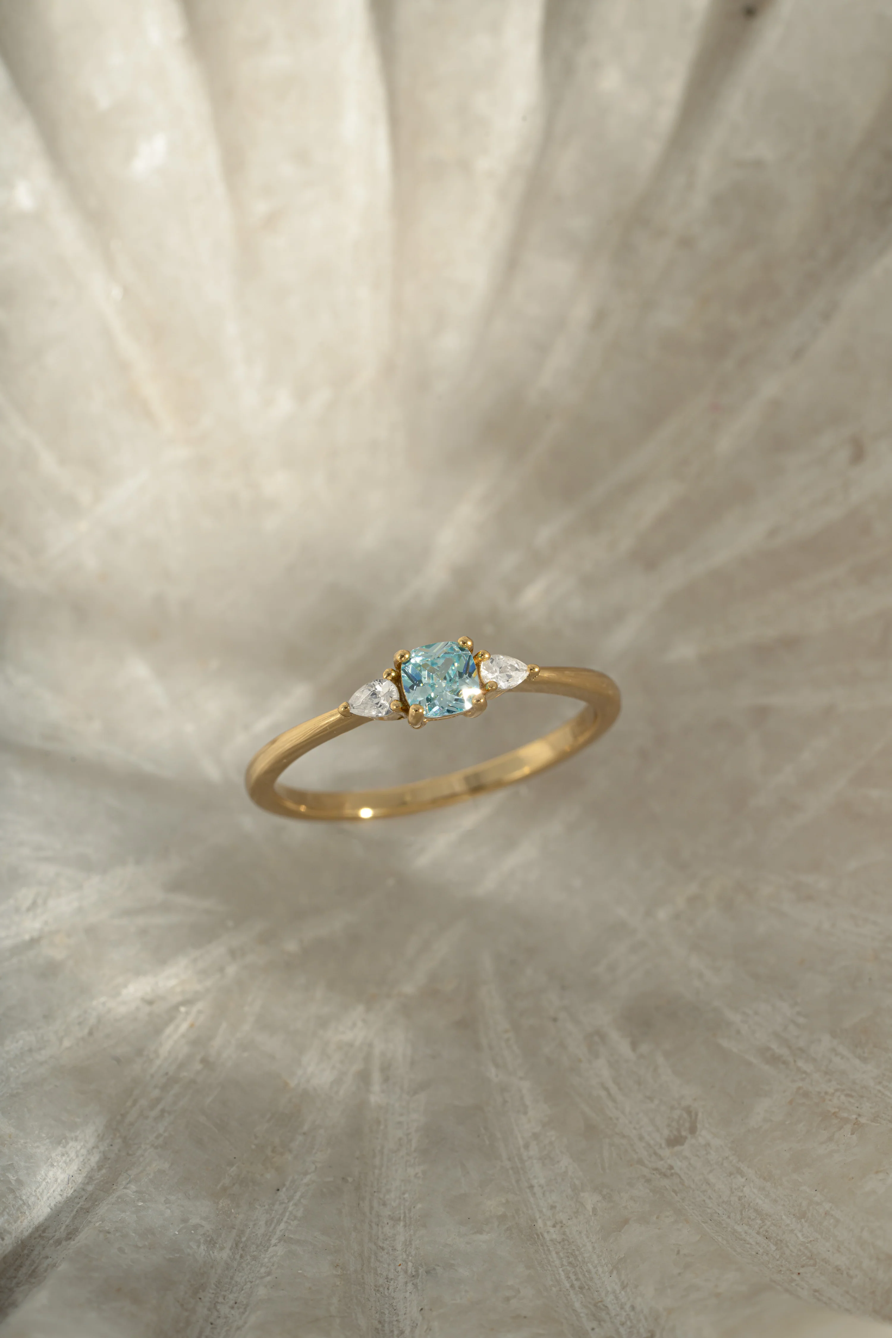 Aquamarine Cushion Ring - Image 8