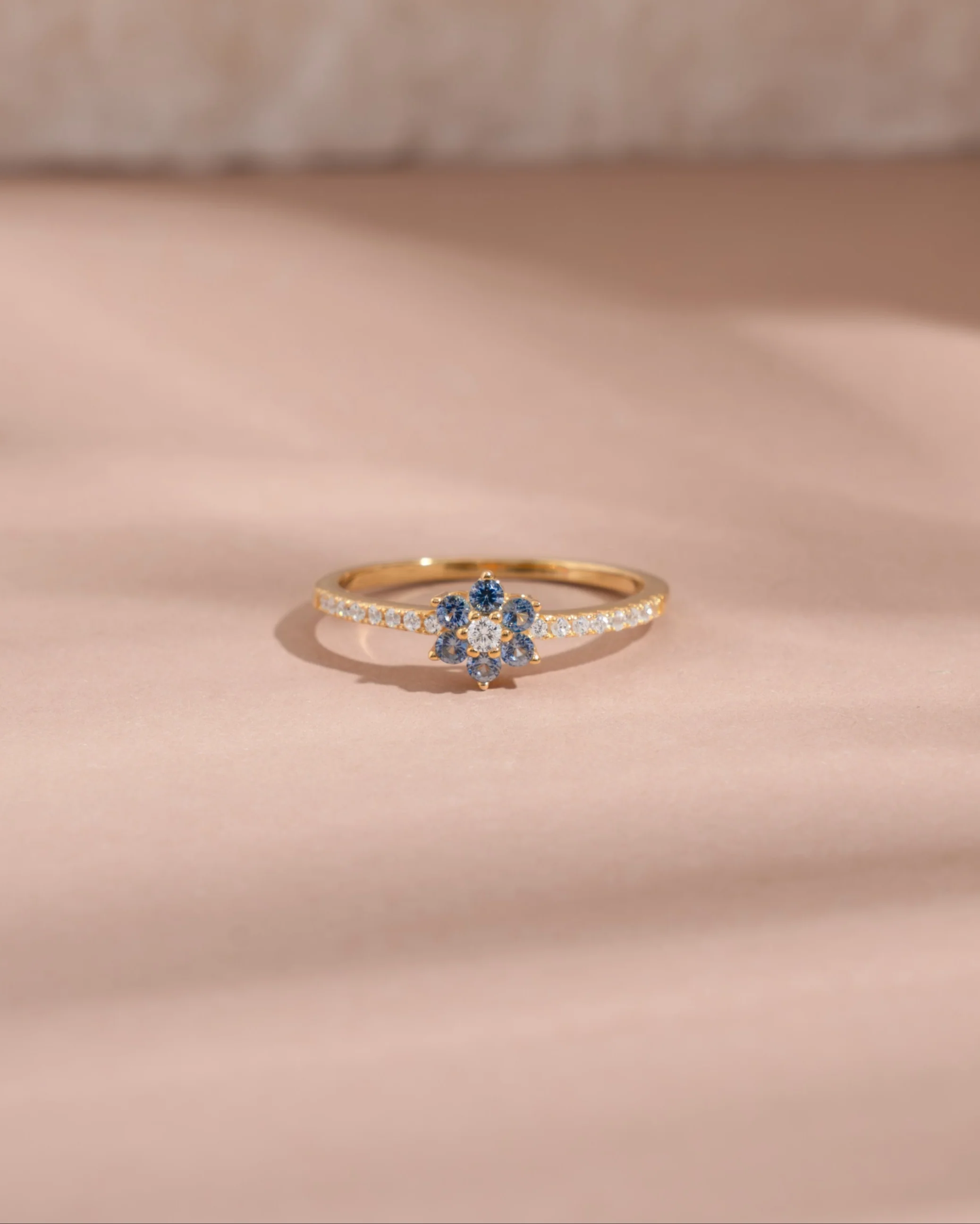 Aquamarine Flower Ring - Image 7