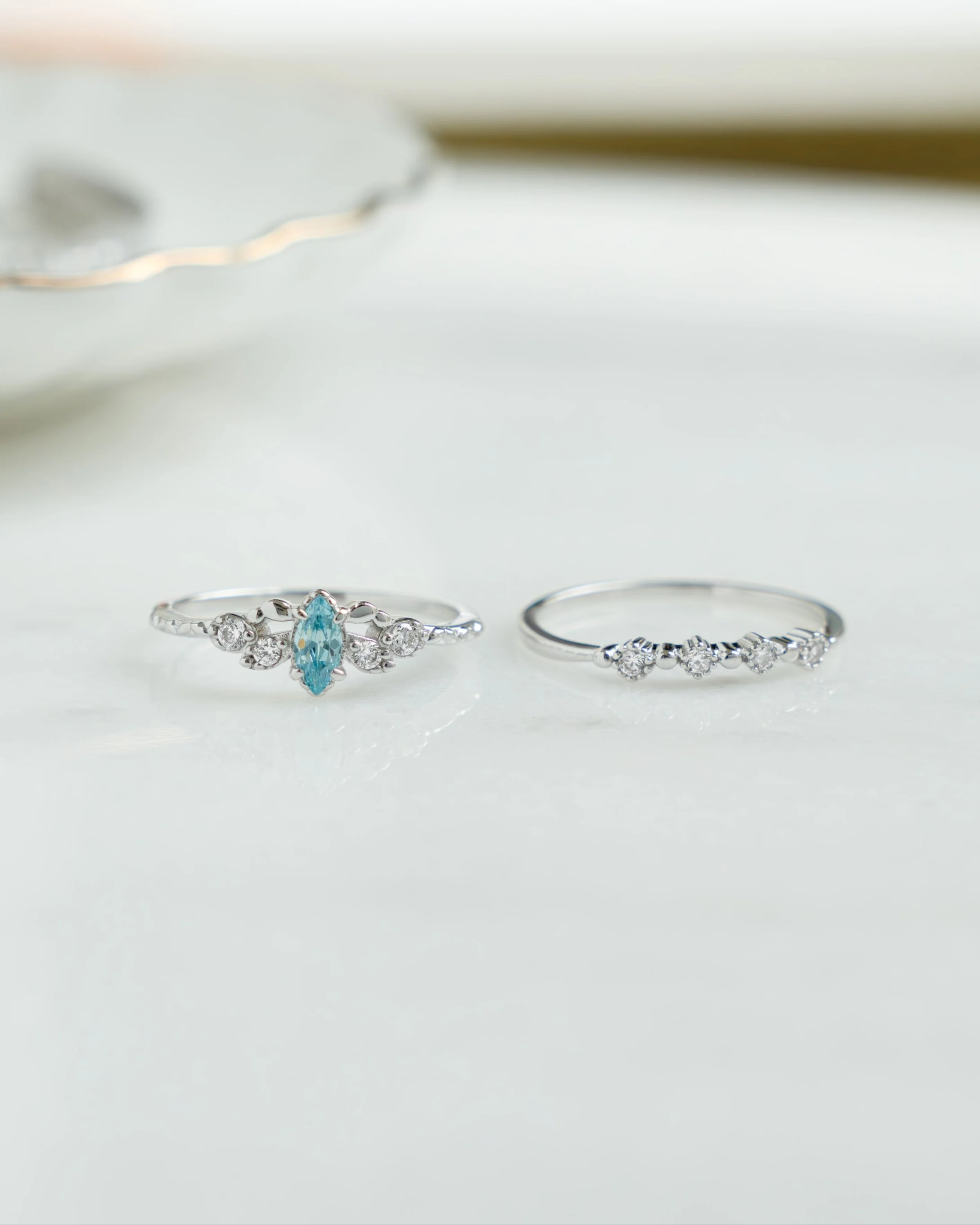 Aquamarine Ring Set - Image 3
