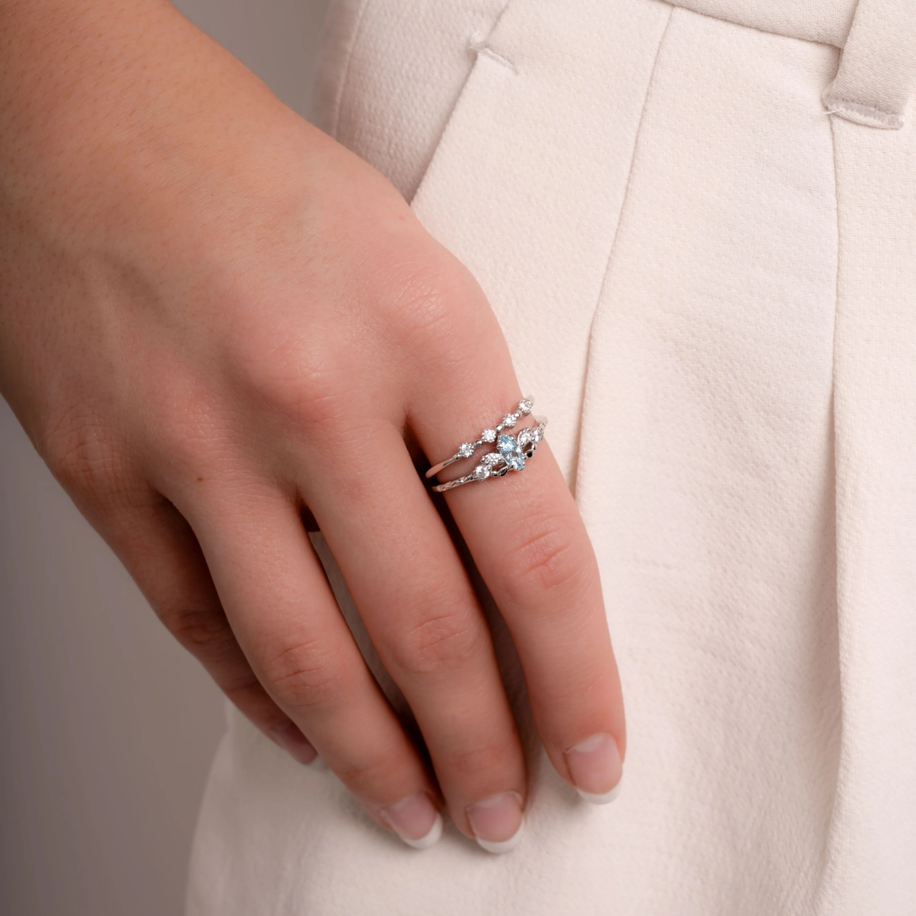 Aquamarine Ring Set - Image 4