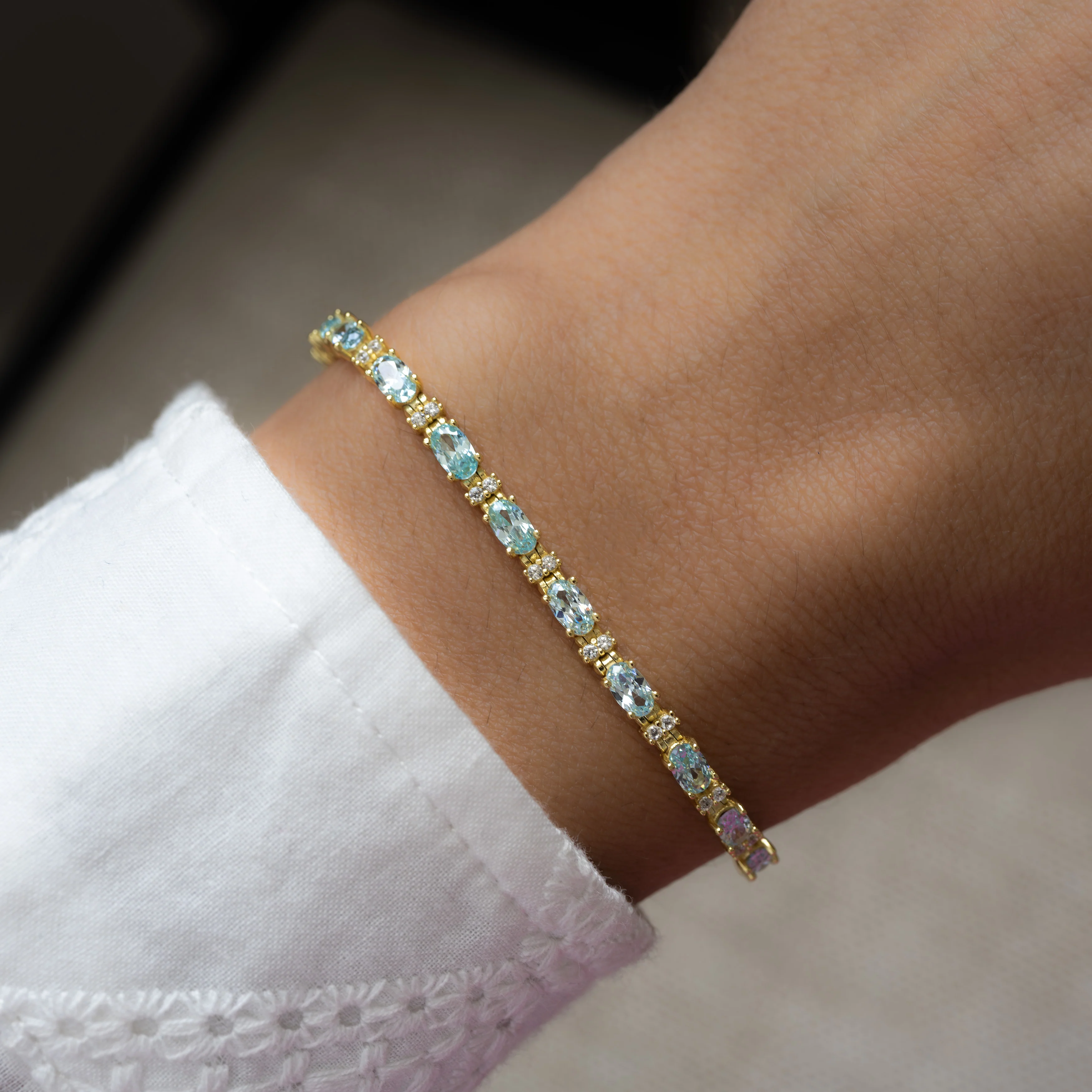 Aquamarine Tennis Bracelet - Image 5