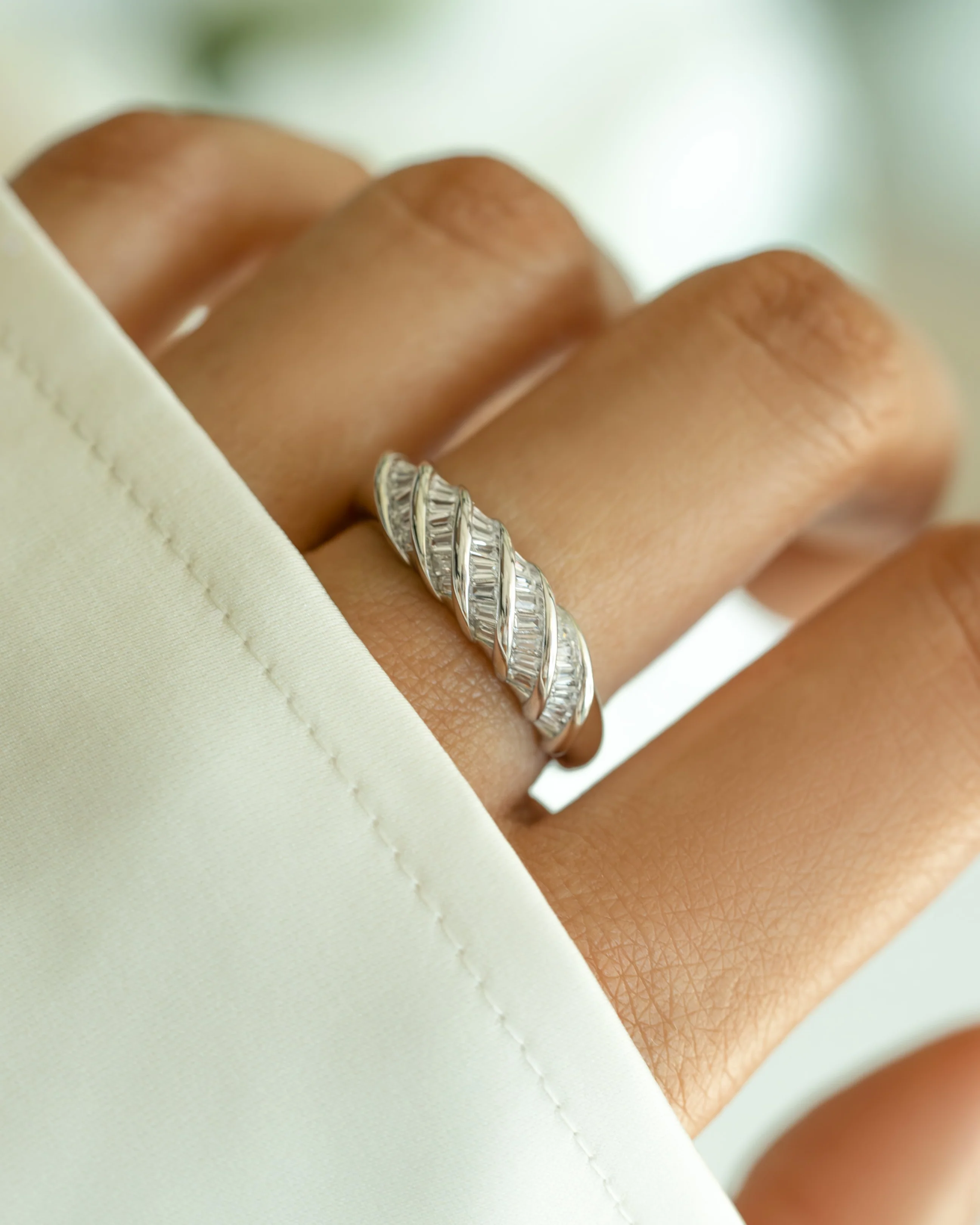 Baguette Croissant Ring - Image 4