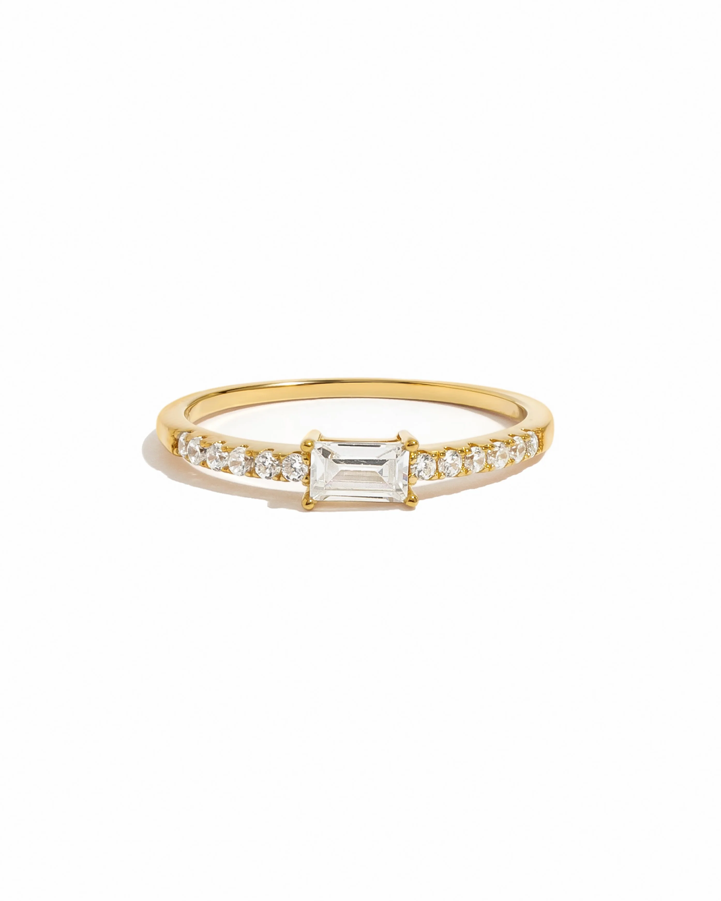 Baguette & CZ Stacking Ring