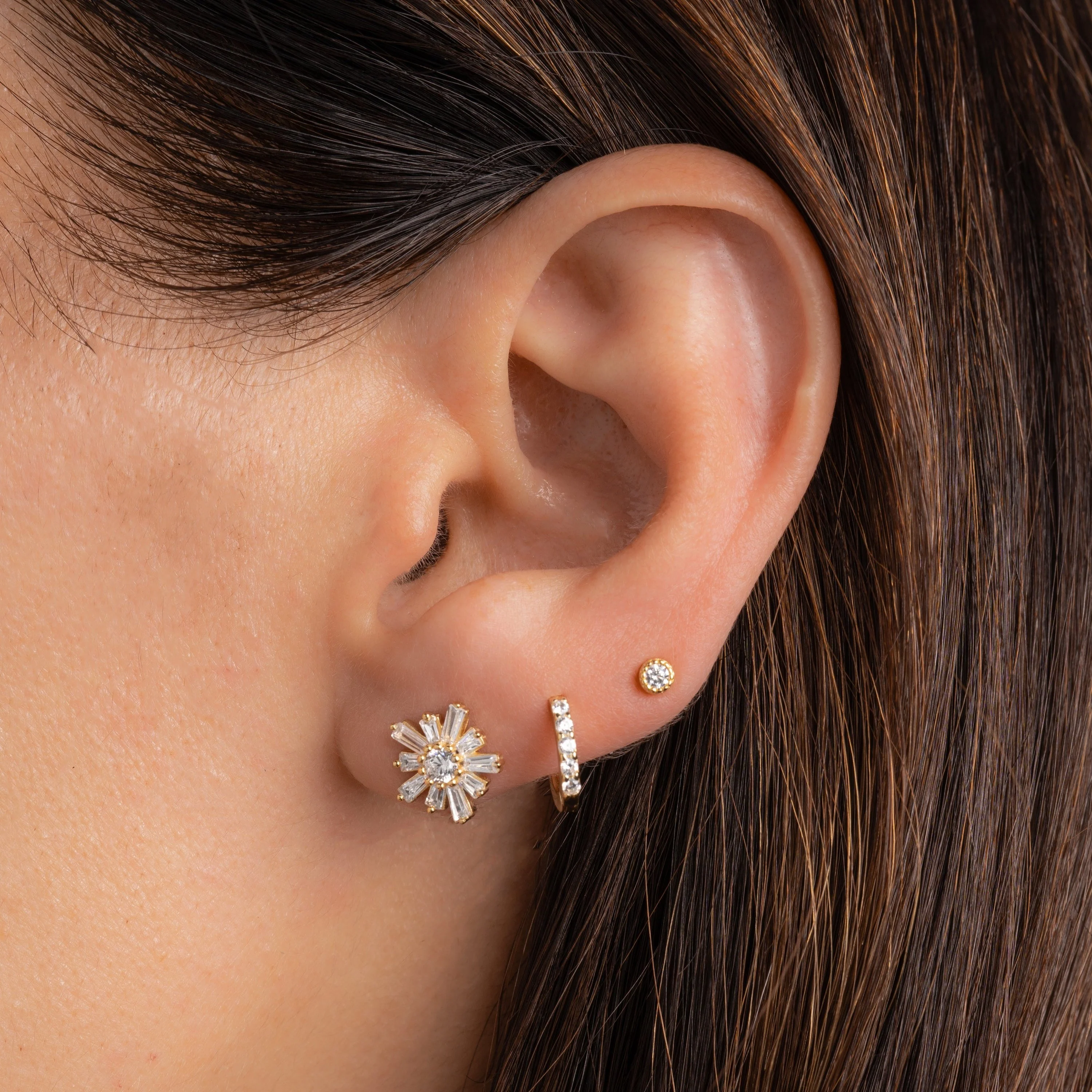 Baguette Flower Studs - Image 6